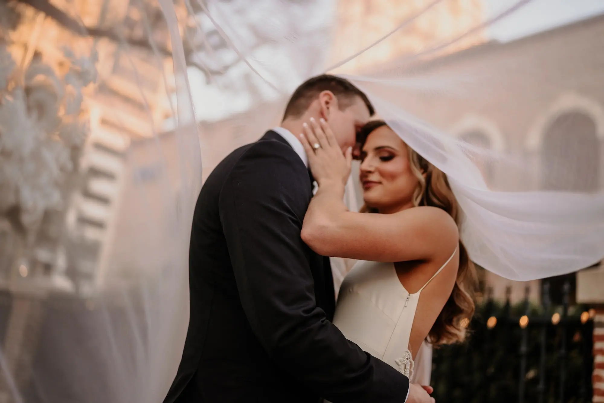 Bride and Groom First Look Wedding Portrait | Tampa Bay Photographer Sabrina Autumn Photography