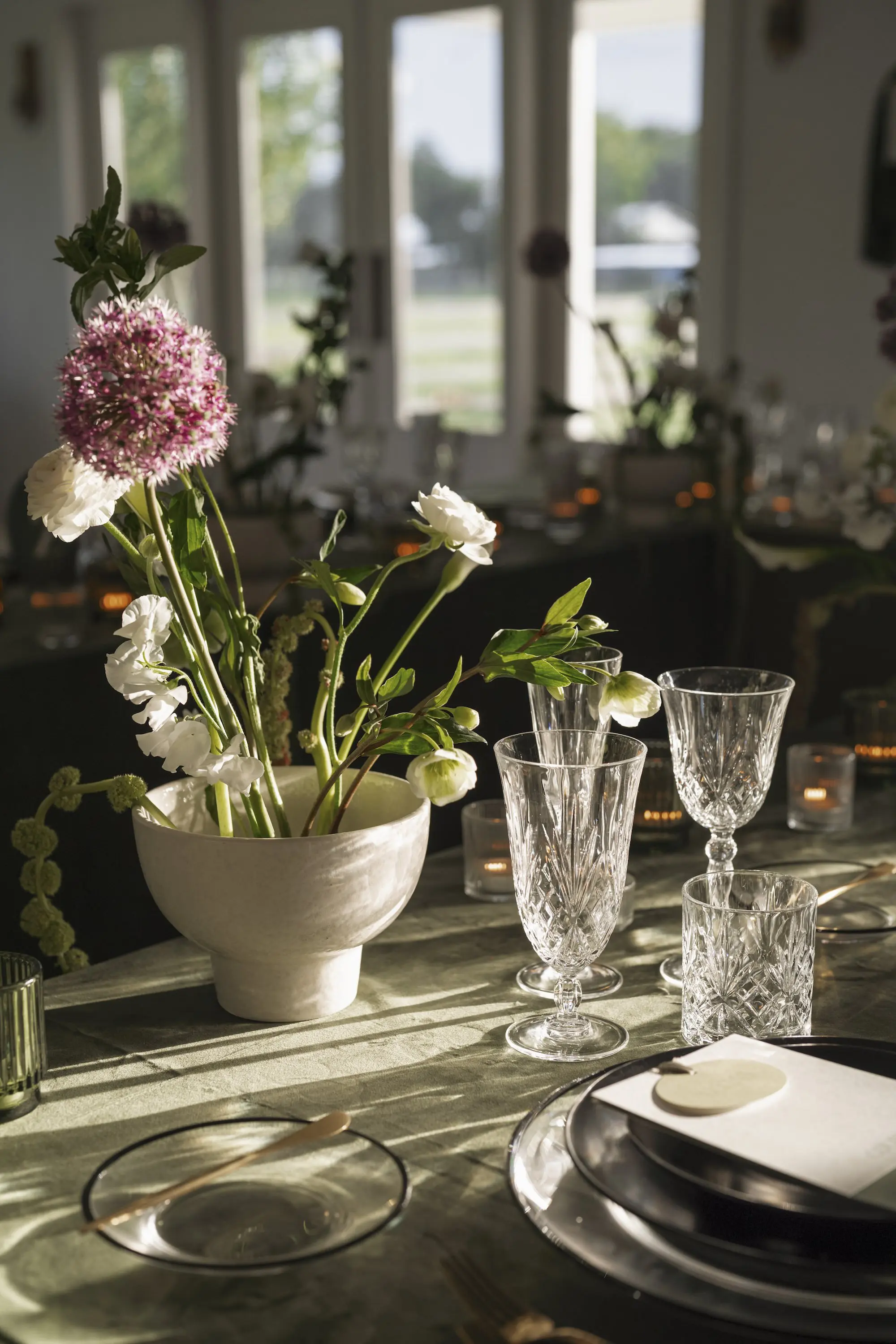 32Modern Garden Party Inspired Wedding Ideas - “Best Of” 2025: Wedding Receptions Part 2 Modern Garden Party Wedding Reception Tabletop Floral Decor Inspiration