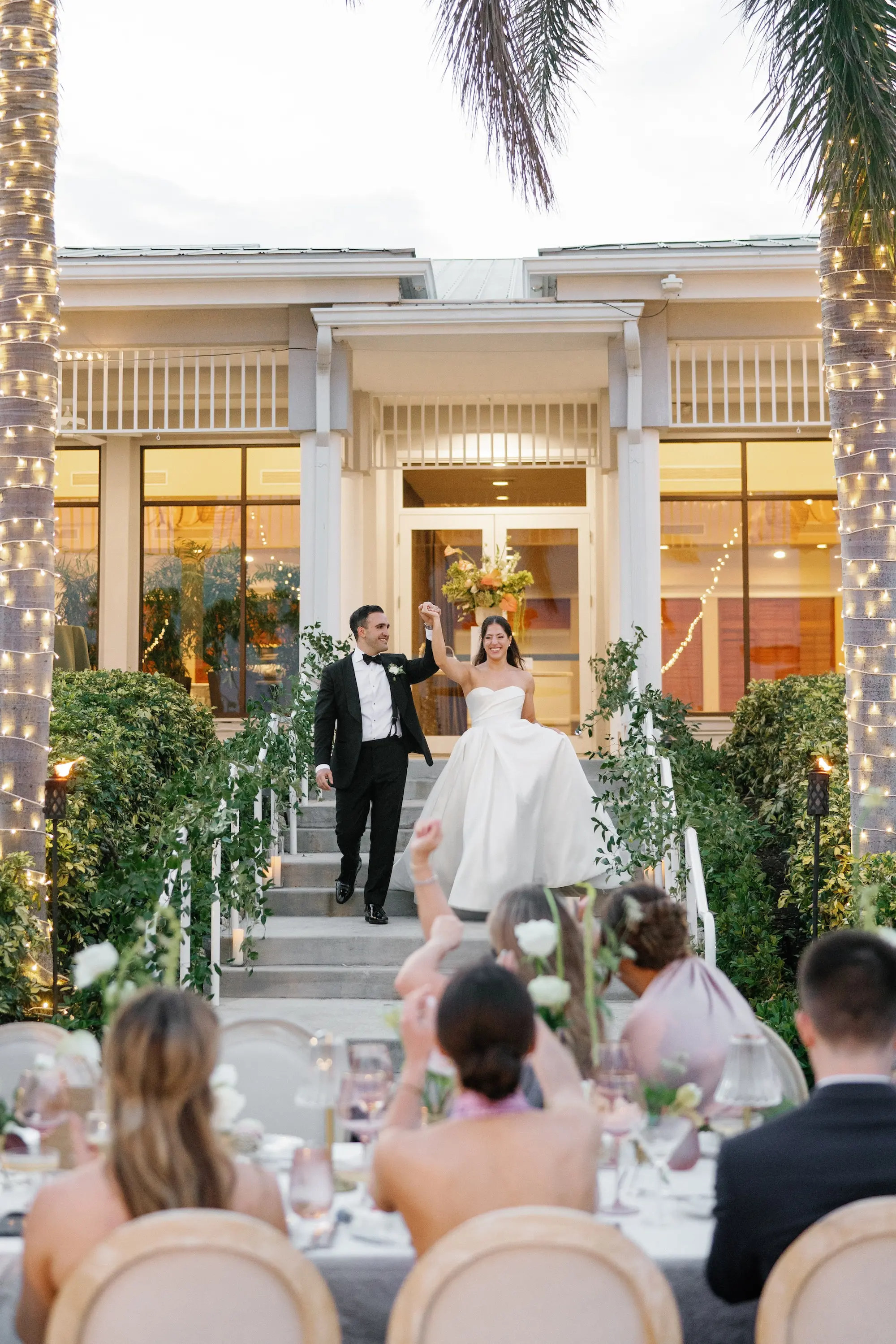 Bride and Groom Grand Entrance Wedding Portrait | Tampa Bay Event Venue The Resort at Longboat Key Club
