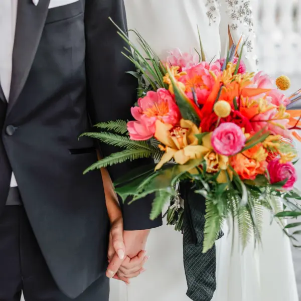 13Luxurious Vibrant Tropical Florida Wedding - Vibrant, Tropical St. Pete Beach Wedding | The Don CeSar Luxurious Vibrant Tropical Bridal Wedding Bouquet | St Pete Florist Beneva Flowers
