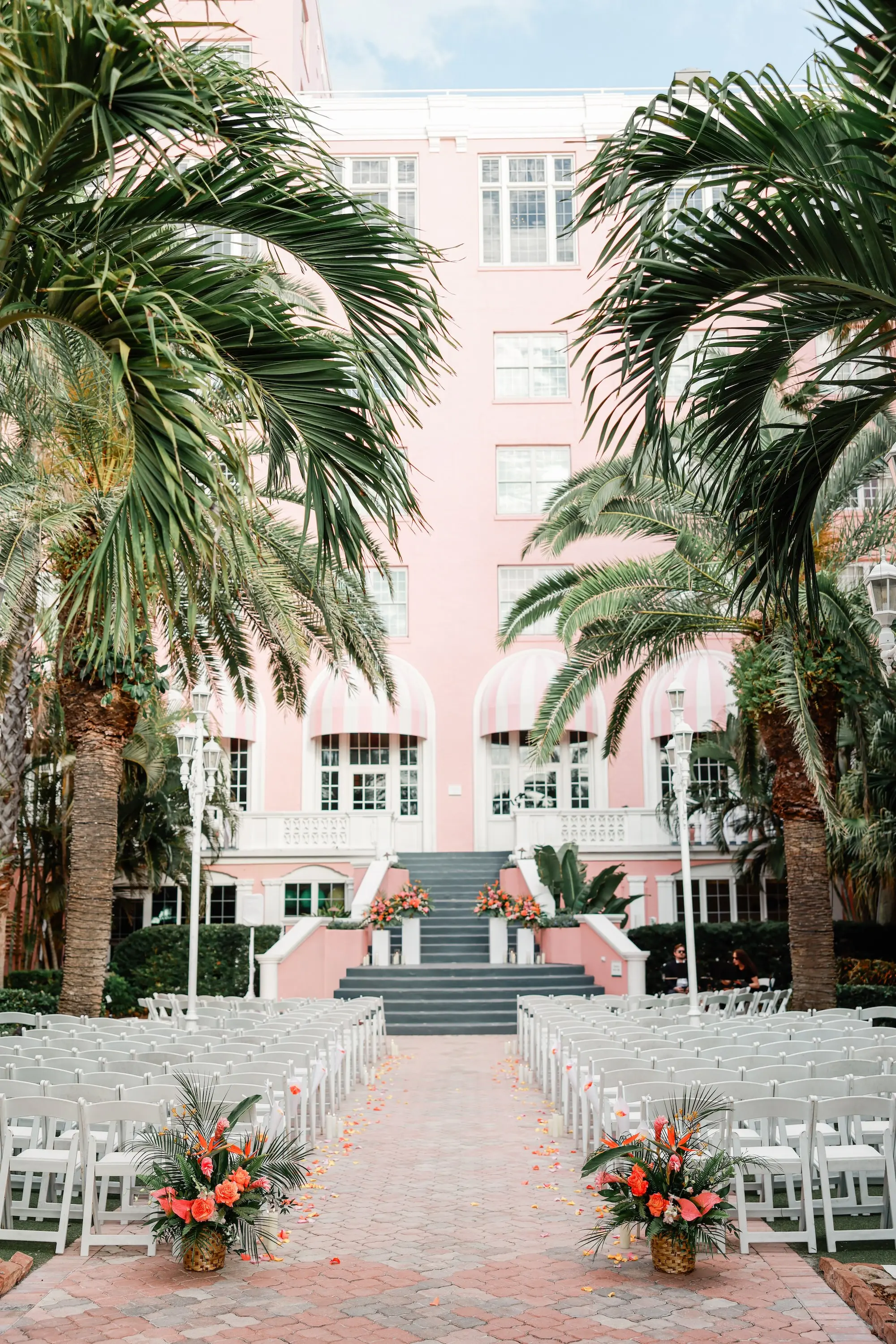14Luxurious Vibrant Tropical Florida Wedding St Pete Venue The Don CeSar - Vibrant, Tropical St. Pete Beach Wedding | The Don CeSar Luxurious Vibrant Tropical Florida Wedding Ceremony Decor Inspiration | St Pete Event Venue The Don CeSar | Planner Coastal Coordinating | Florist Beneva Flowers