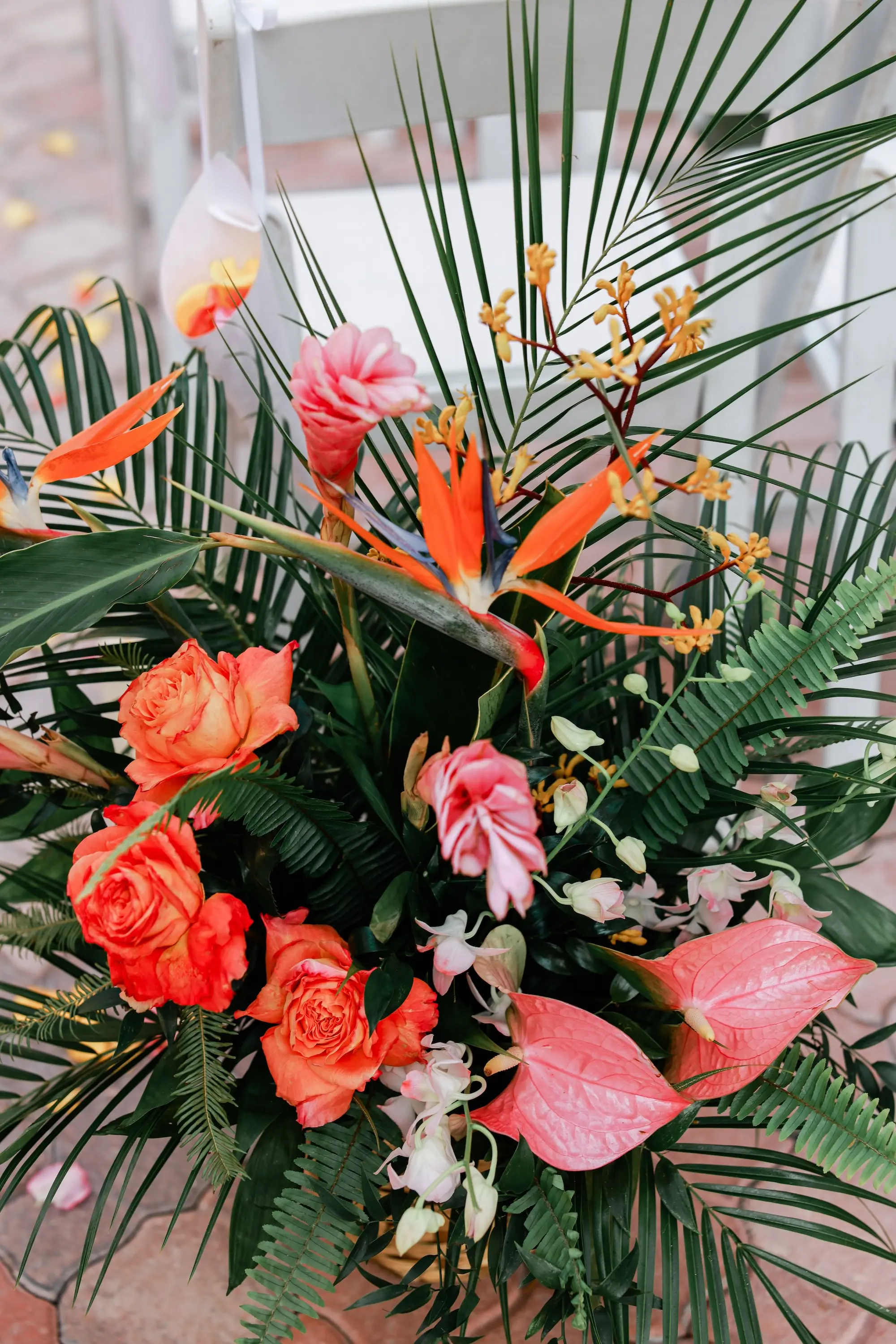 16Luxurious Vibrant Tropical Florida Wedding - Vibrant, Tropical St. Pete Beach Wedding | The Don CeSar Luxurious Vibrant Tropical Florida Wedding Ceremony Decor Inspiration | St Pete Florist Beneva Flowers