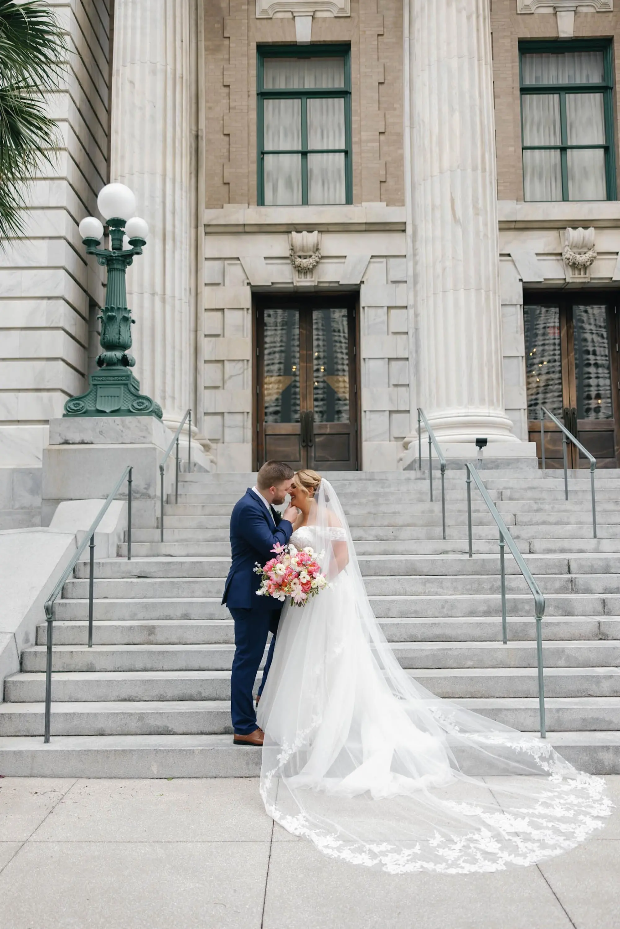 Bride and Groom First Look Wedding Portrait | Tampa Bay Event Venue Le Meridien