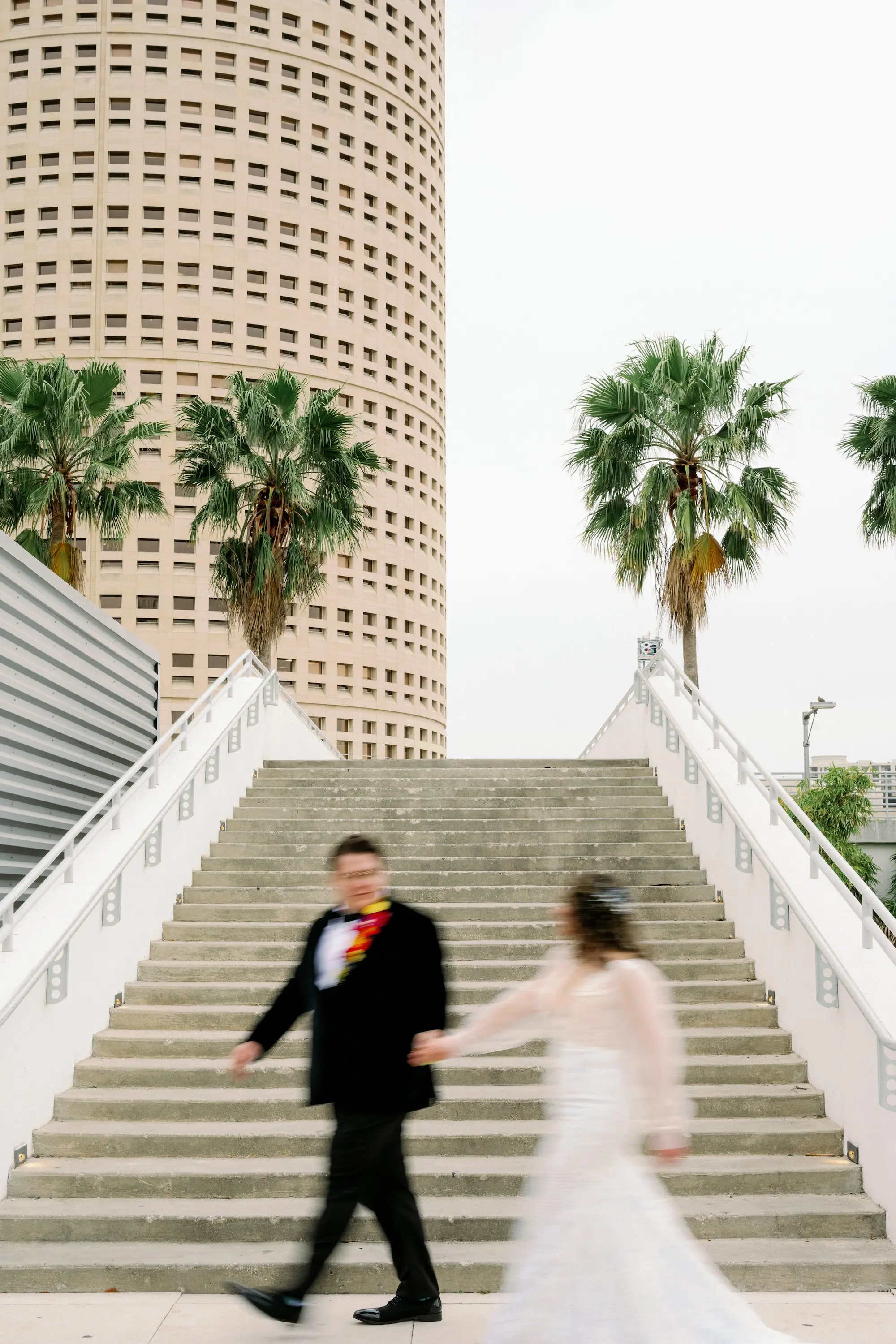 19Whimsical Rainbow Inspired Wedding Ideas - Whimsical, Vibrant Downtown Tampa Wedding | Armature Works Bride and Groom Wedding Portrait | Tampa Bay Photographer Dewitt For Love Photography