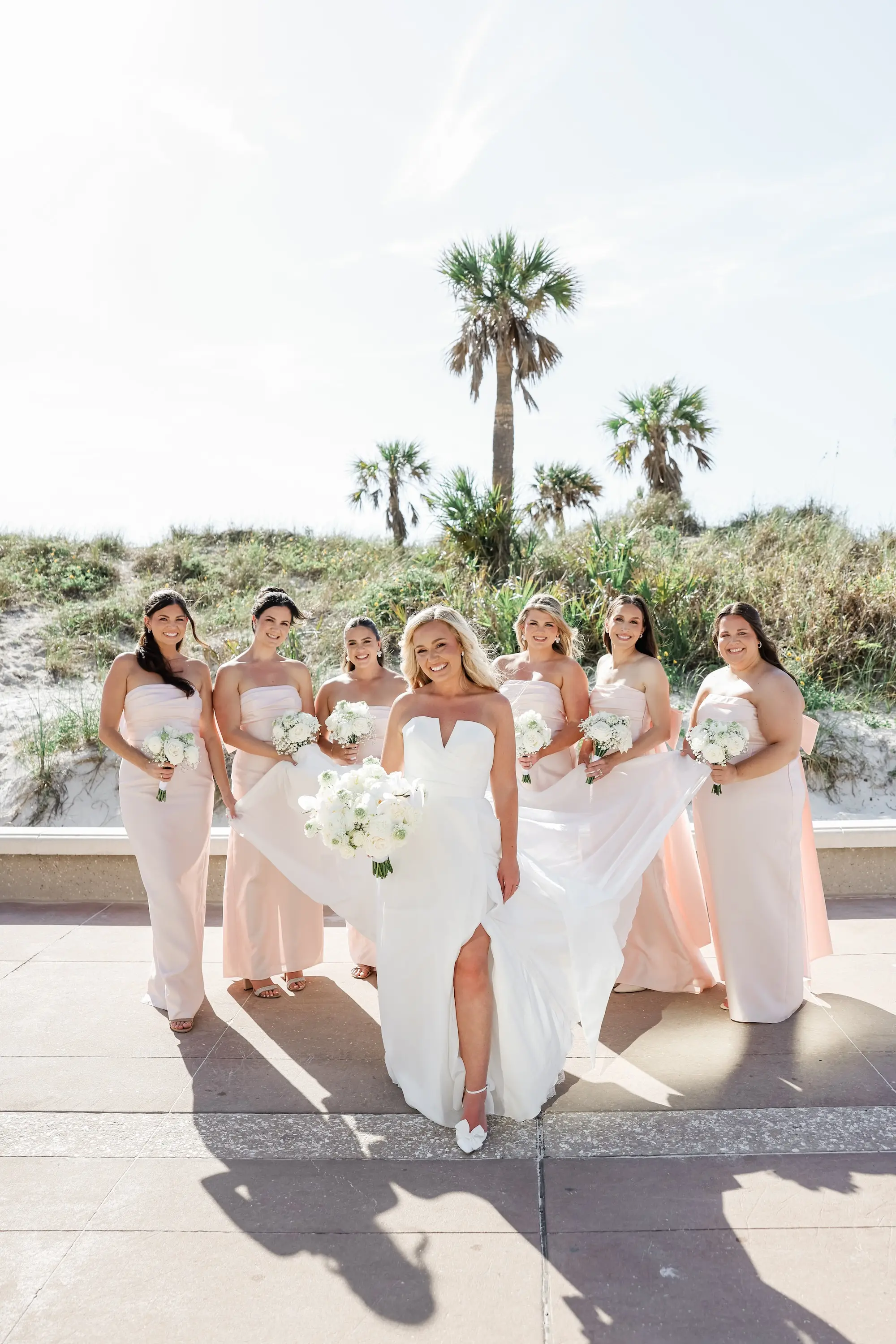 22Classic White Florida Wedding Ideas - Classic, White Rooftop Wedding | Hyatt Regency Clearwater Beach Bride and Bridesmaid Clearwater Beach Wedding Portrait | Tampa Bay Photographer Lifelong Photography Studio
