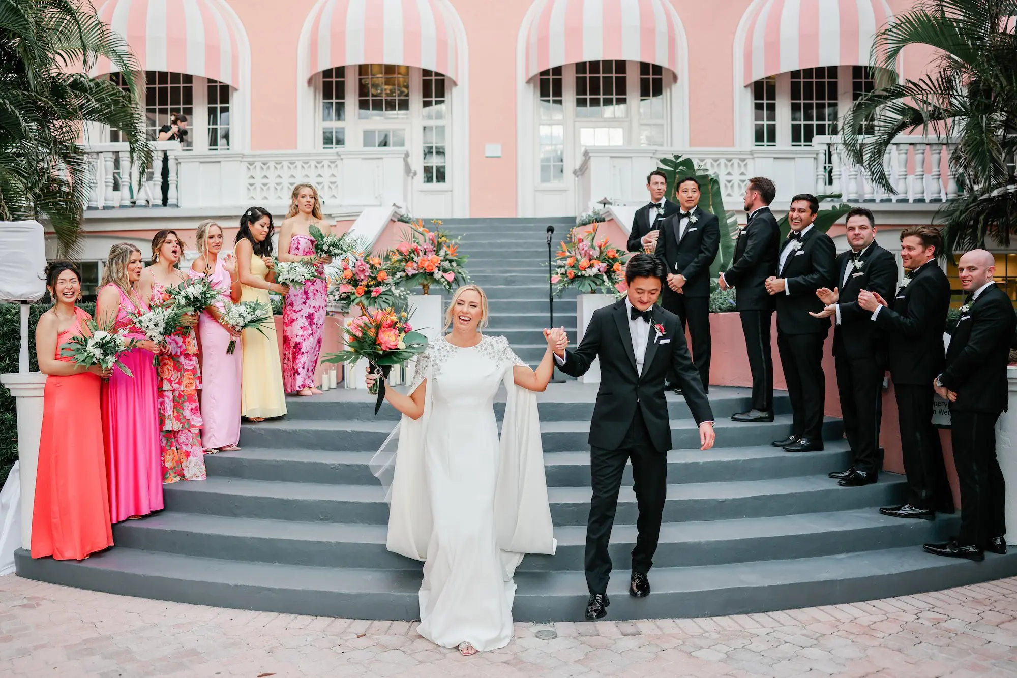 23Luxurious Vibrant Tropical Florida Wedding - Vibrant, Tropical St. Pete Beach Wedding | The Don CeSar Bride and Groom Wedding Portrait