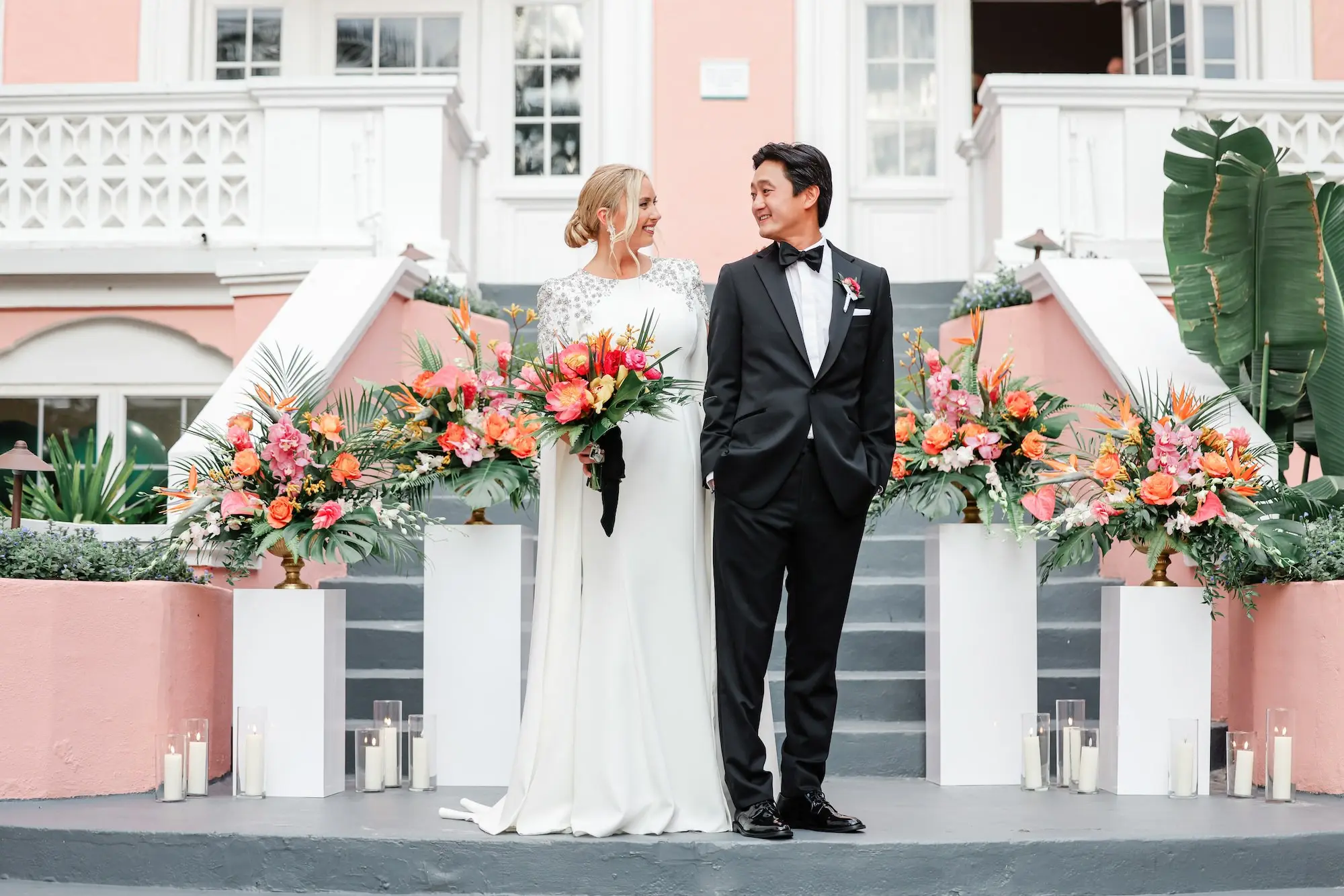 24Luxurious Vibrant Tropical Florida Wedding - Vibrant, Tropical St. Pete Beach Wedding | The Don CeSar Bride and Groom Wedding Portrait | St Pete Photographer Lifelong Photography Studio | Tampa Bay Florist Beneva Flowers