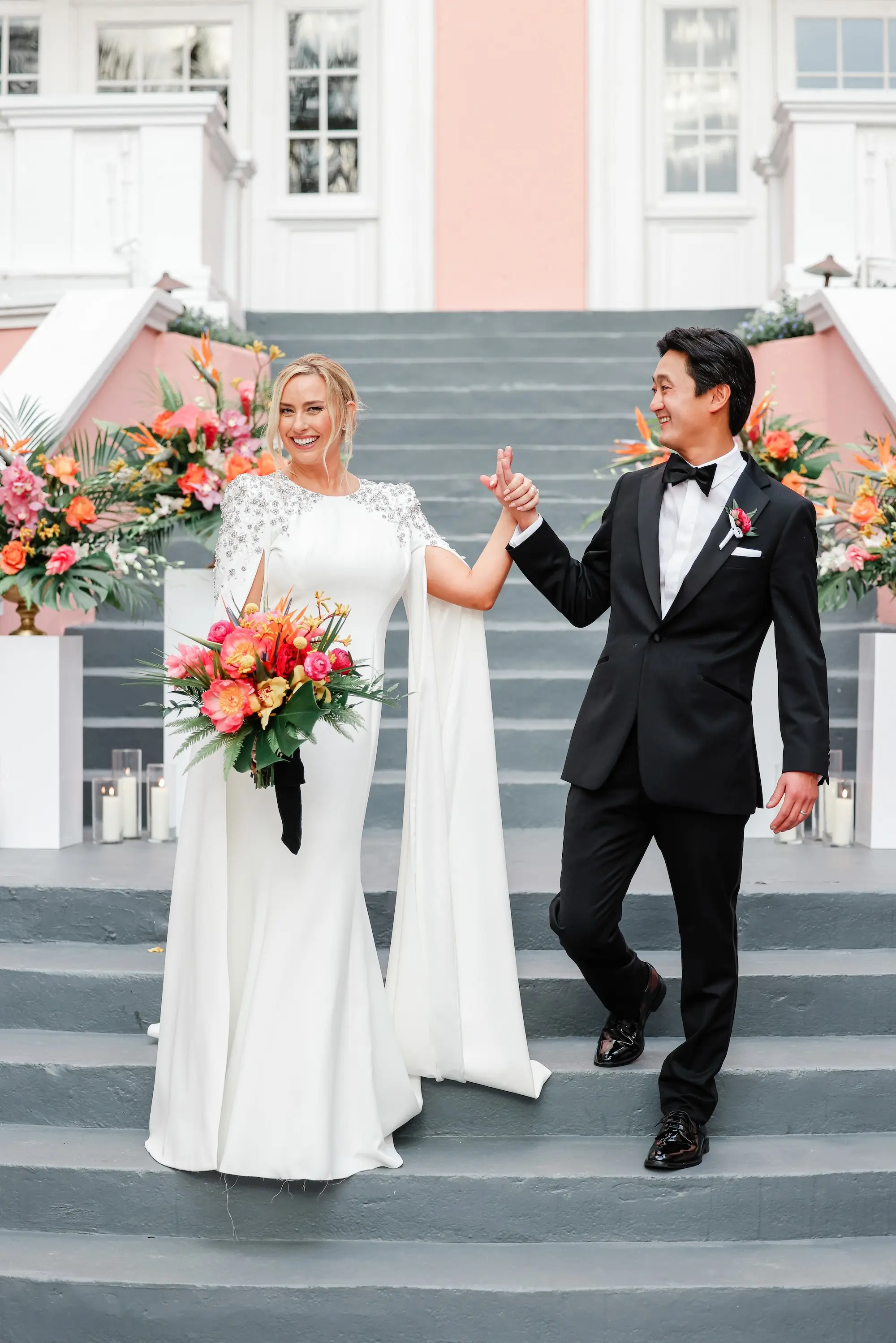 25Luxurious Vibrant Tropical Florida Wedding - Vibrant, Tropical St. Pete Beach Wedding | The Don CeSar Bride and Groom Wedding Portrait | St Pete Photographer Lifelong Photography Studio