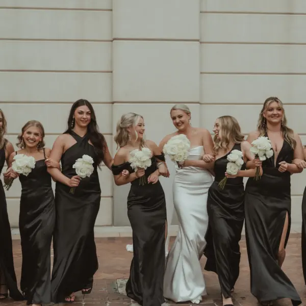 Bride with Bridesmaids Wedding Portrait | Tampa Bay Hair and Makeup Artist Femme Akoi Beauty Studio