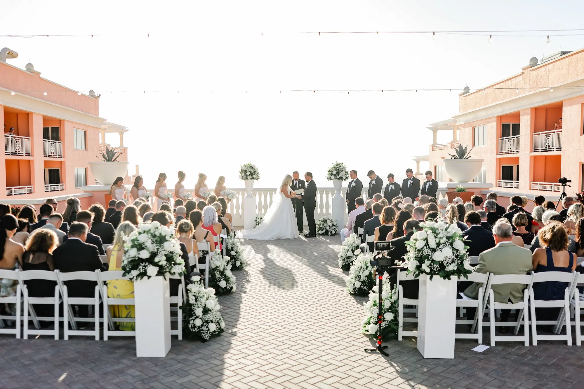 Classic, White Rooftop Wedding | Hyatt Regency Clearwater Beach