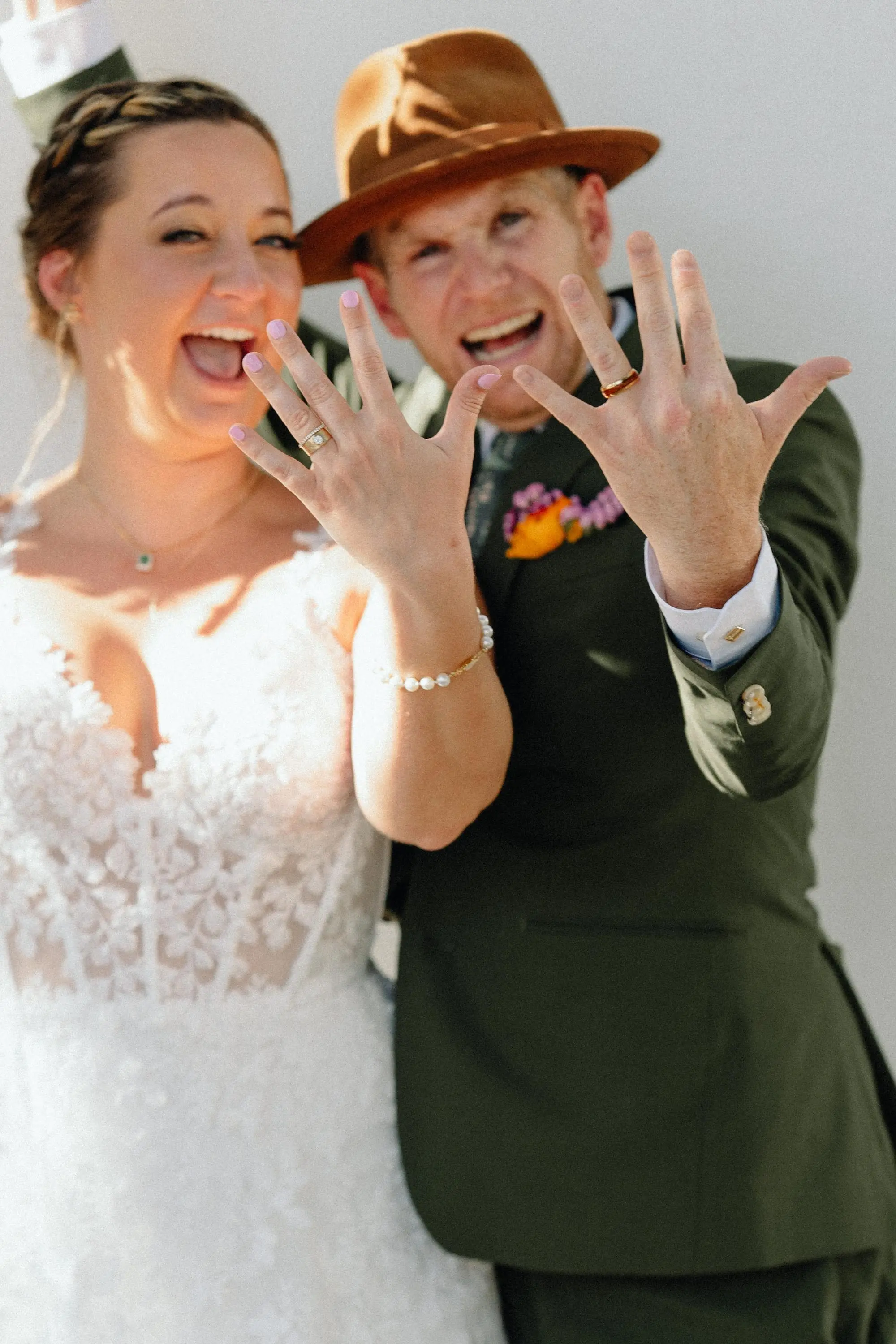 34Colorful Pink Yellow Orange Florida Wedding Inspiration - Whimsical, Colorful Outdoor Wedding | St. Pete Shuffleboard Club Bride and Groom Wedding Portrait | Tampa Bay Photographer J&S Media | St Pete Content Creator Behind The Vows