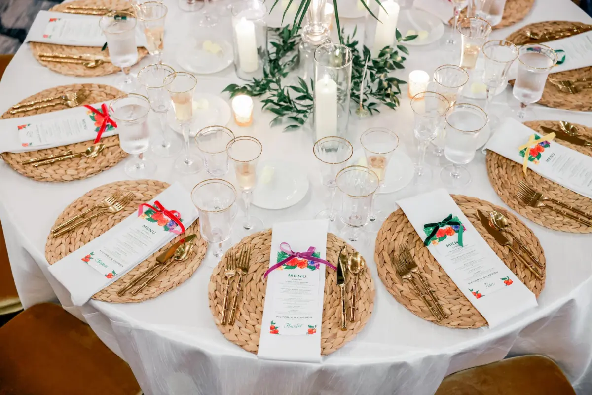 37Luxurious Vibrant Tropical Florida Wedding - Vibrant, Tropical St. Pete Beach Wedding | The Don CeSar Luxurious Vibrant Tropical Florida Wedding Reception Place Setting Decor Ideas | St Pete Kate Ryan Event Rentals