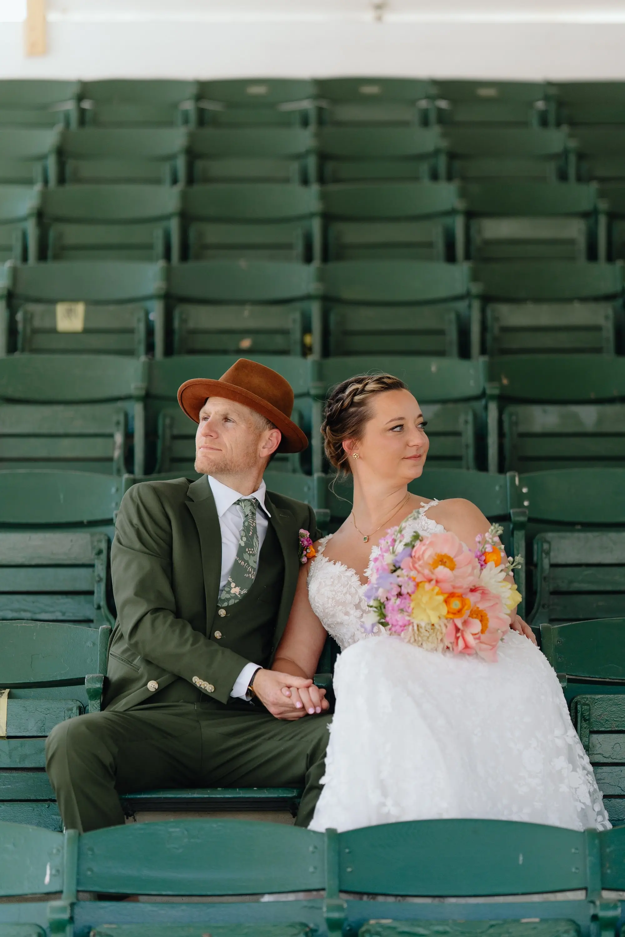 38Colorful Pink Yellow Orange Florida Wedding Inspiration St Petersburg Venue Shuffleboard Club - “Best Of” 2025: Wedding Portraits Bride and Groom Wedding Portrait | Tampa Bay Event Venue St Petersburg Shuffleboard Club | Photographer J&S Media | Content Creator Behind The Vows