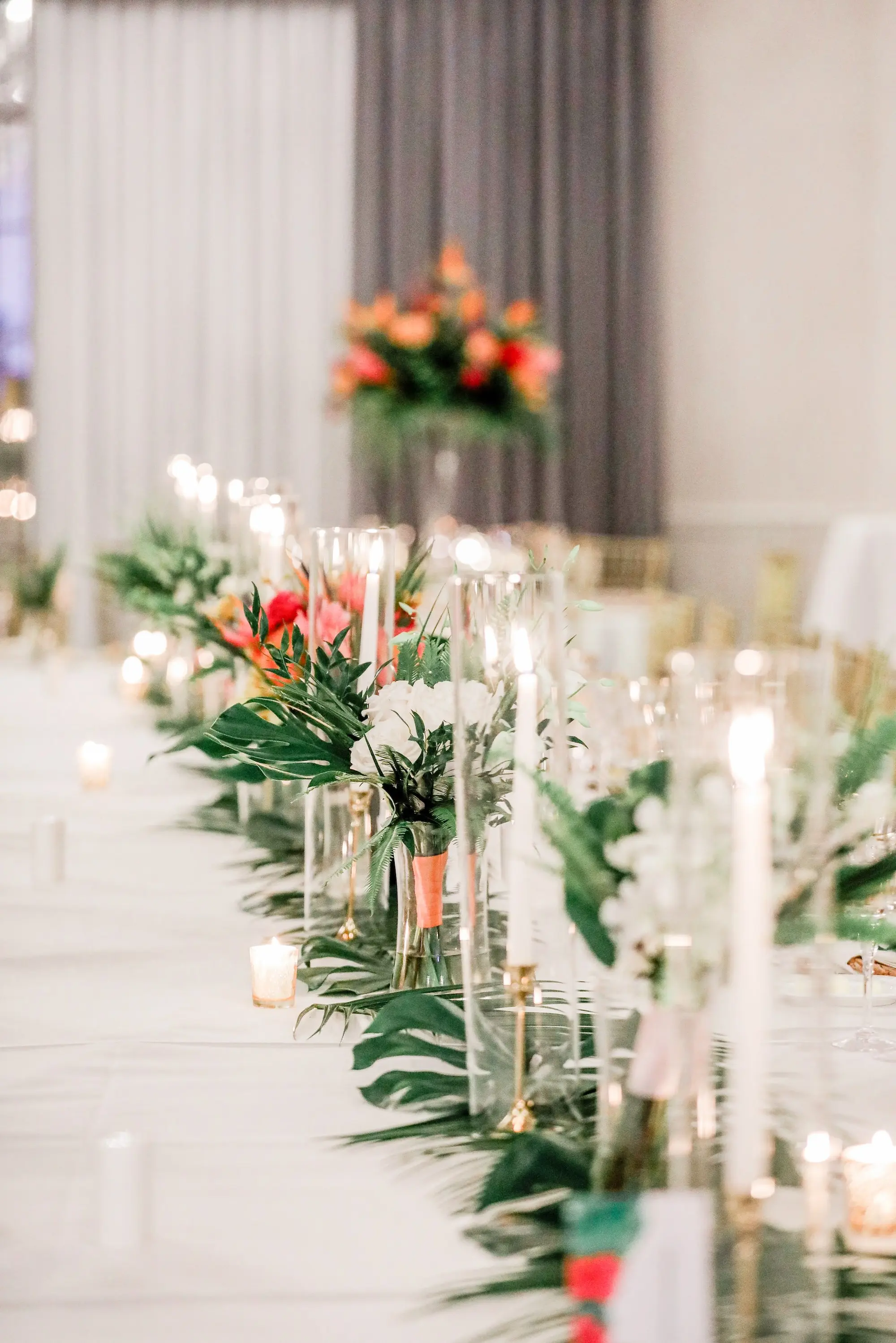 38Luxurious Vibrant Tropical Florida Wedding - Vibrant, Tropical St. Pete Beach Wedding | The Don CeSar Luxurious Vibrant Tropical Florida Wedding Reception Centerpiece Decor Ideas | St Pete Florist Beneva Flowers