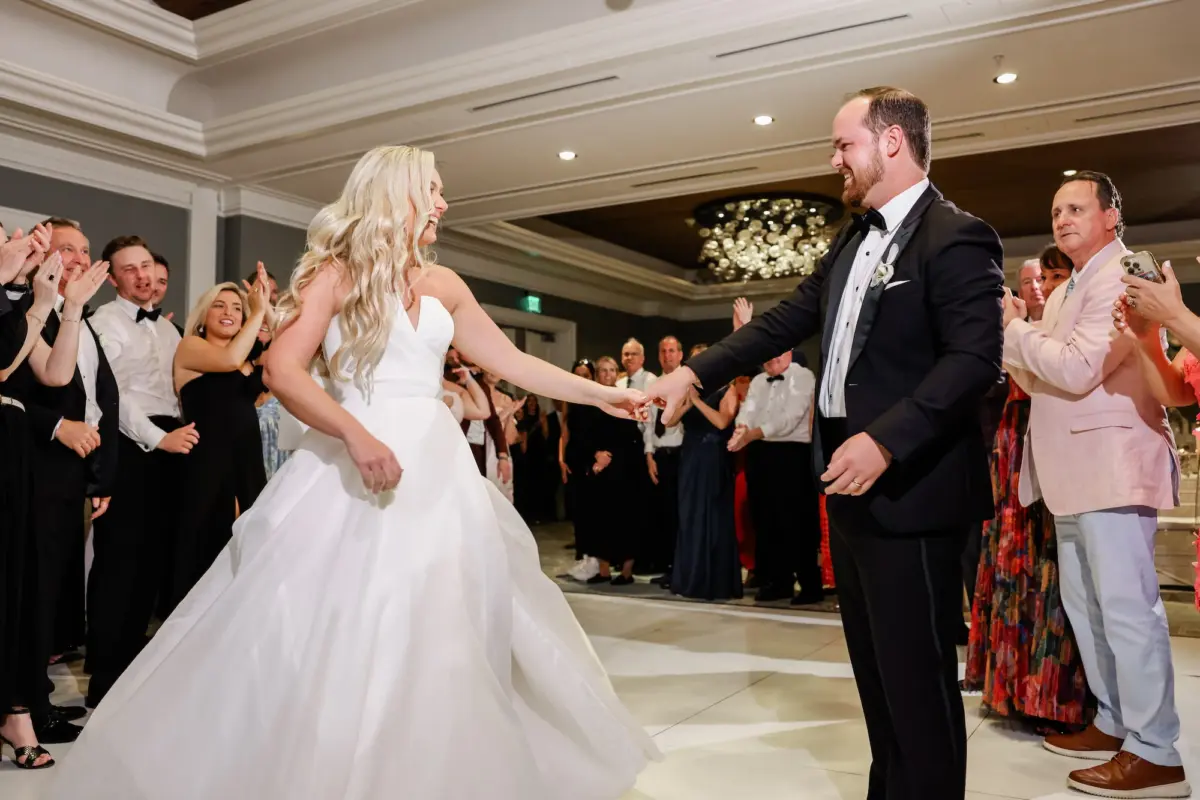 51Classic White Florida Wedding Ideas - Classic, White Rooftop Wedding | Hyatt Regency Clearwater Beach Bride and Groom First Dance Wedding Portrait | Tampa Bay Photographer Lifelong Photography Studio | Wedding Venue Hyatt Regency Clearwater Beach Resort and Spa