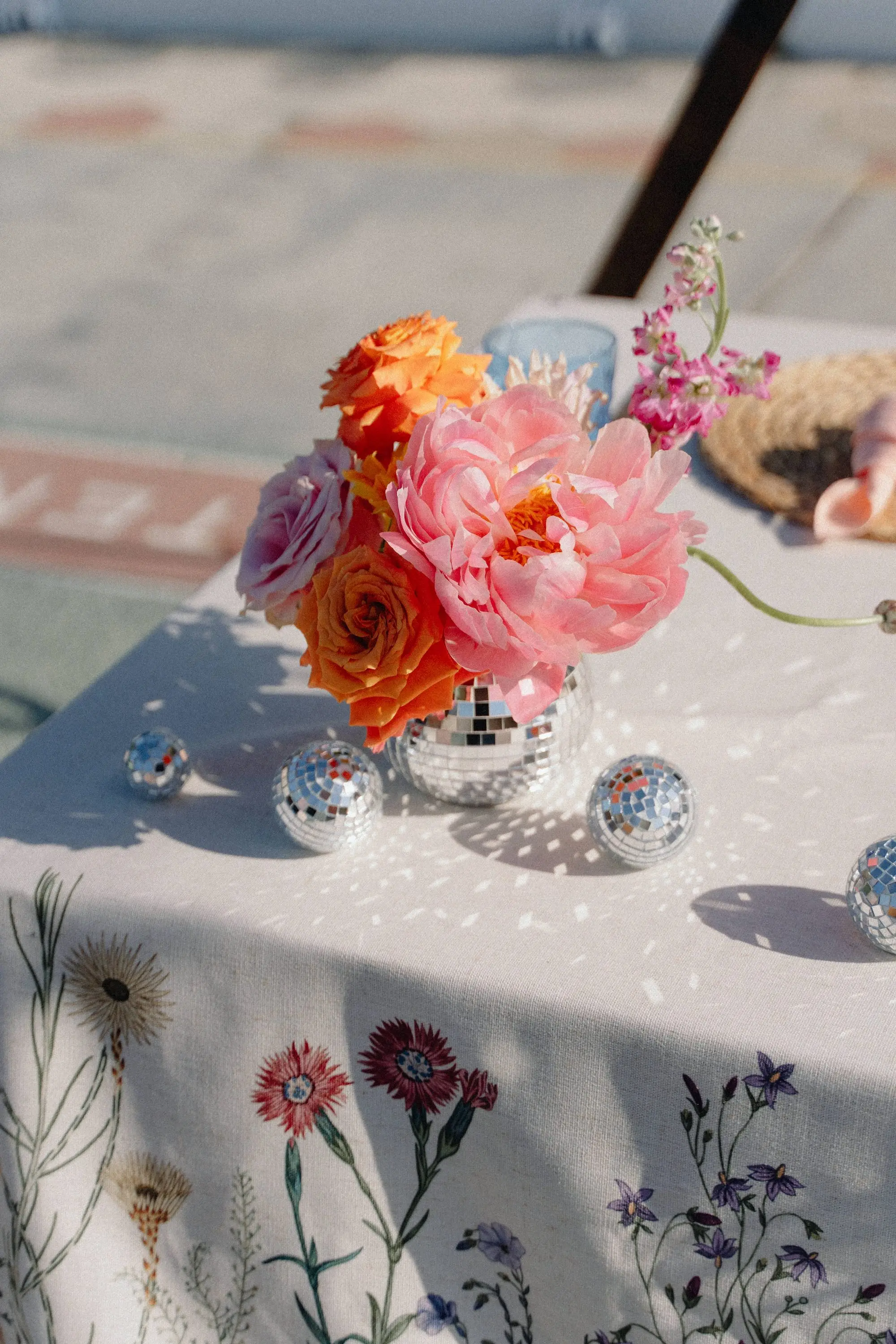 55Colorful Pink Yellow Orange Florida Wedding Inspiration - “Best Of” 2025: Wedding Receptions Part 2 Colorful Pink, Yellow, and Orange Florida Wedding Reception Table Decor Inspiration