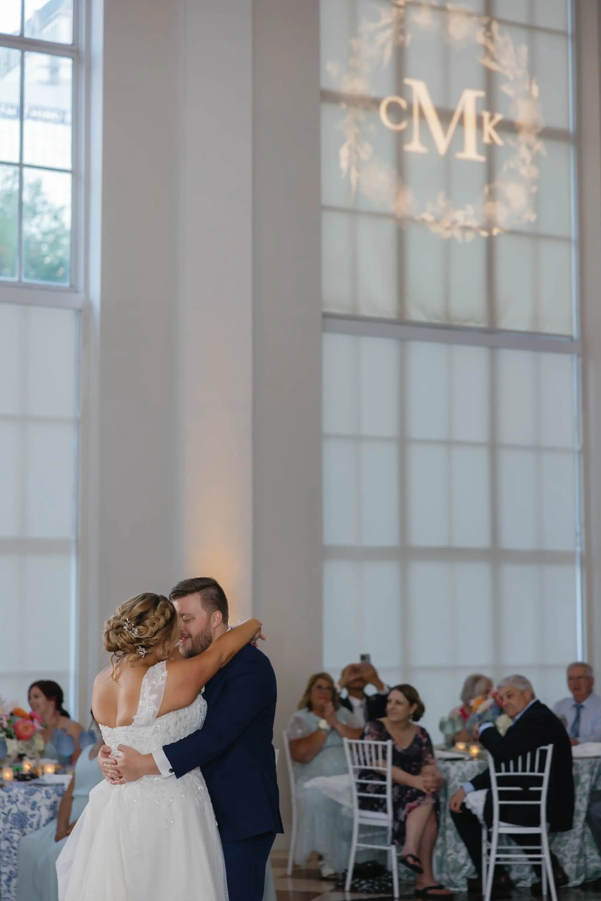 55European Inspired Blue and Green Wedding Inspiration - “Best Of” 2025: Wedding Receptions Part 2 Bride and Groom First Dance Wedding Portrait | Tampa Bay DJ Events Done Right