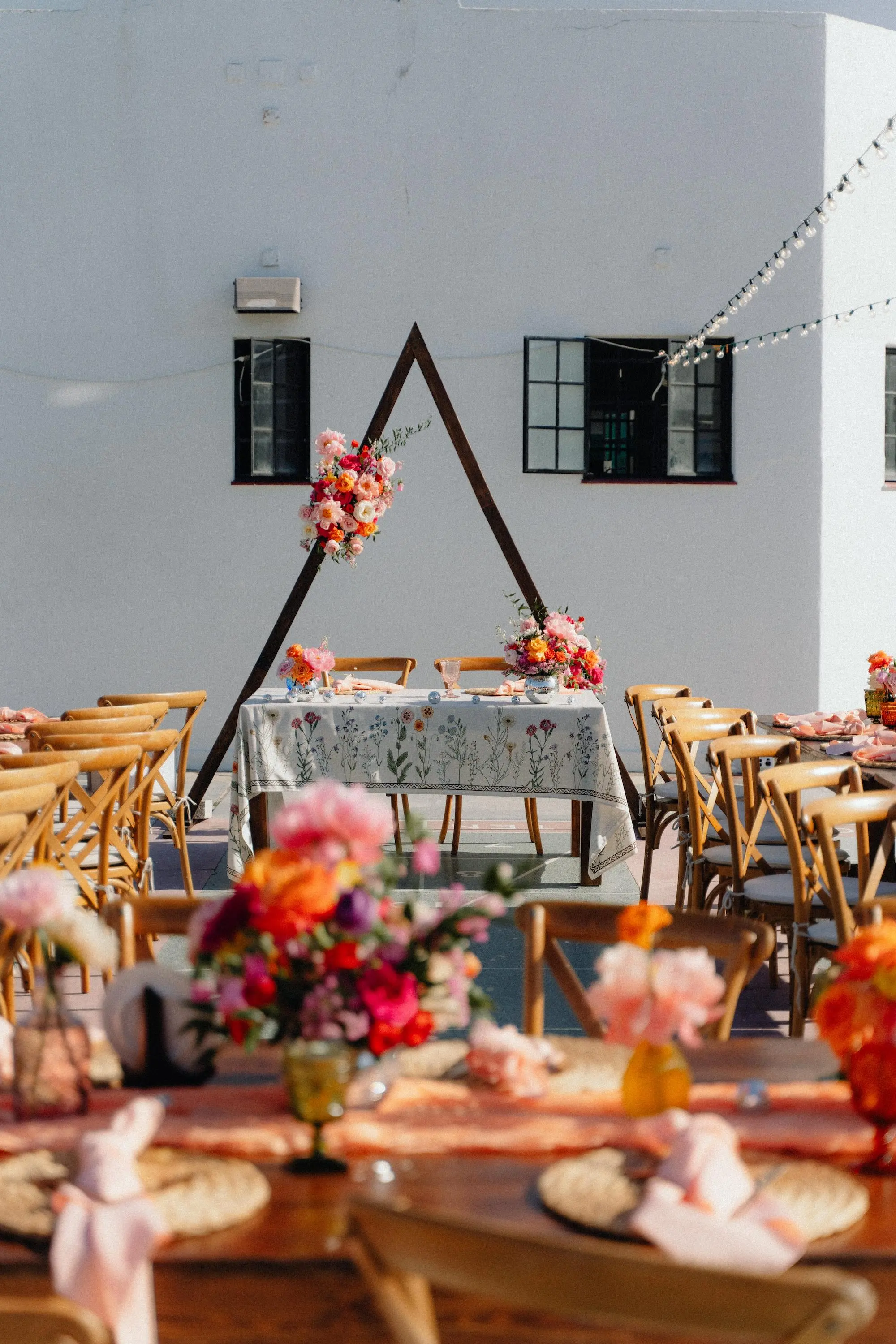 57Colorful Pink Yellow Orange Florida Wedding Inspiration St Petersburg Venue Shuffleboard Club - “Best Of” 2025: Wedding Receptions Part 2 Colorful Pink, Yellow, and Orange Spring Florida Wedding Reception Decor Ideas | Tampa Bay Event Venue St Petersburg Shuffleboard Club