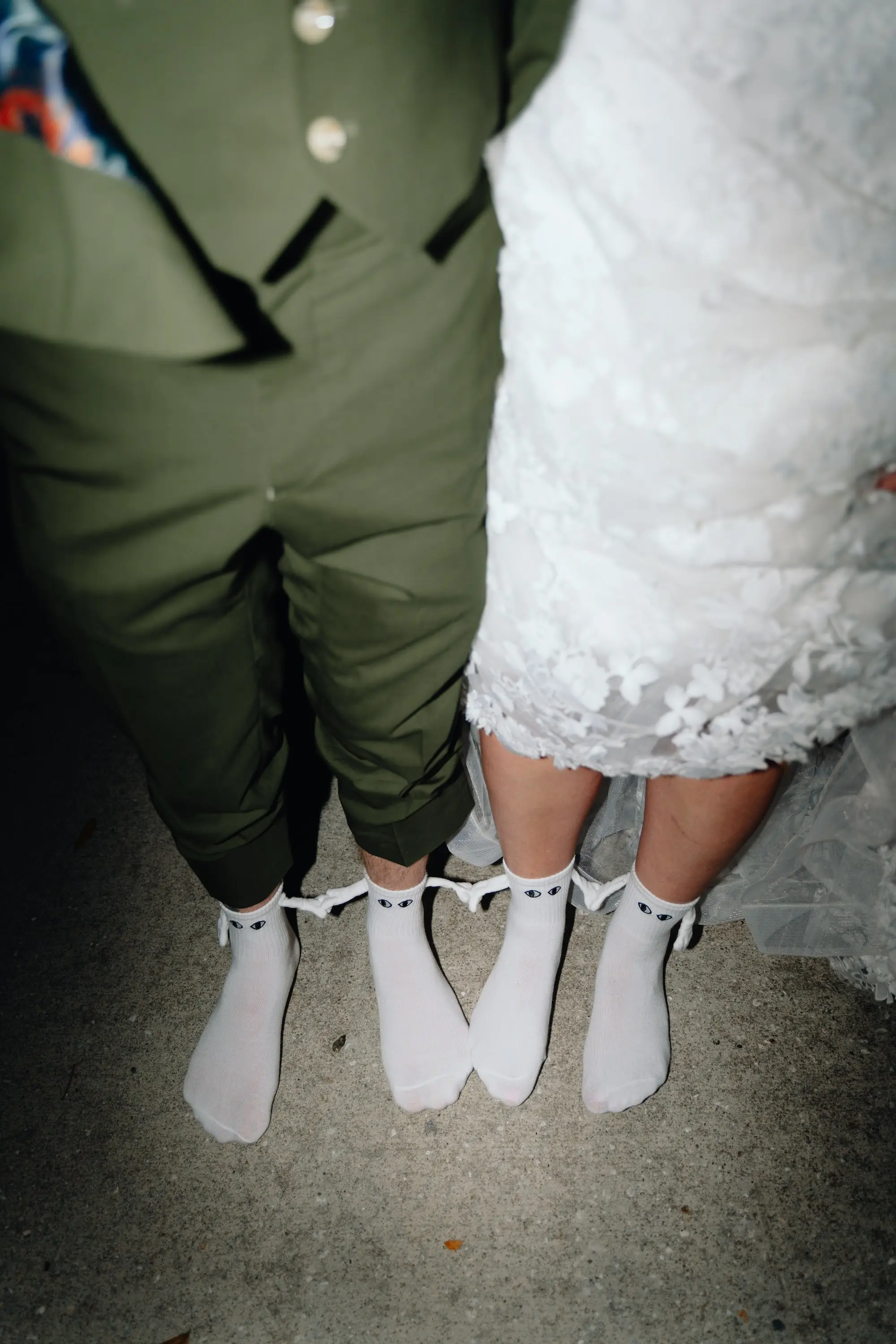 63Colorful Pink Yellow Orange Florida Wedding Inspiration - “Best Of” 2025: Wedding Receptions Part 2 Bride and Groom Sock Wedding Portrait