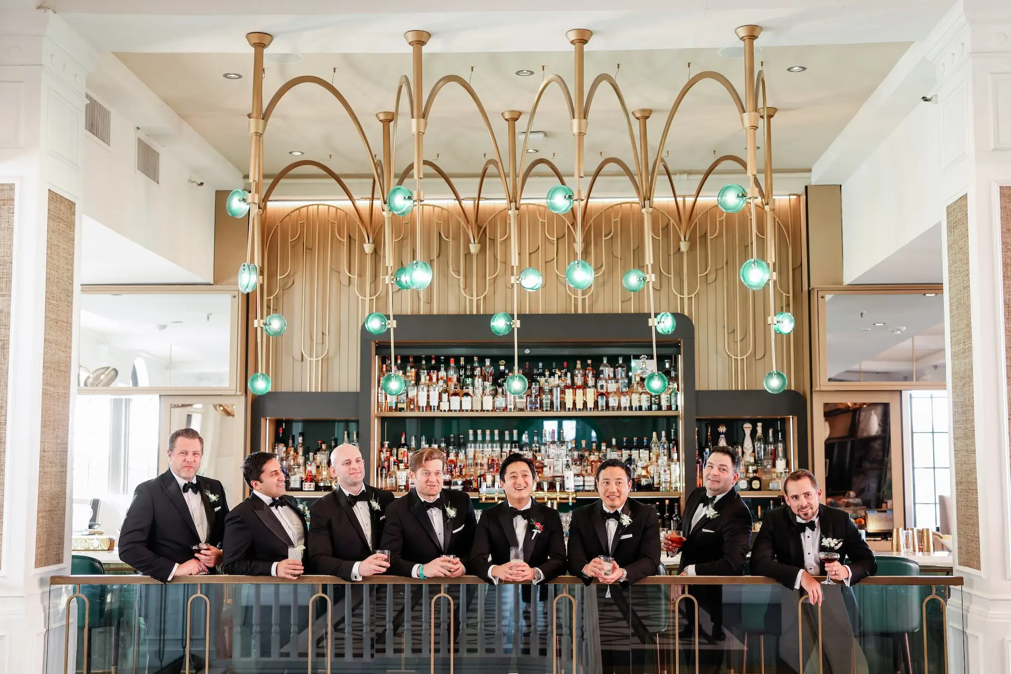 6Luxurious Vibrant Tropical Florida Wedding - Vibrant, Tropical St. Pete Beach Wedding | The Don CeSar Groom and Groomsmen Wedding Portrait