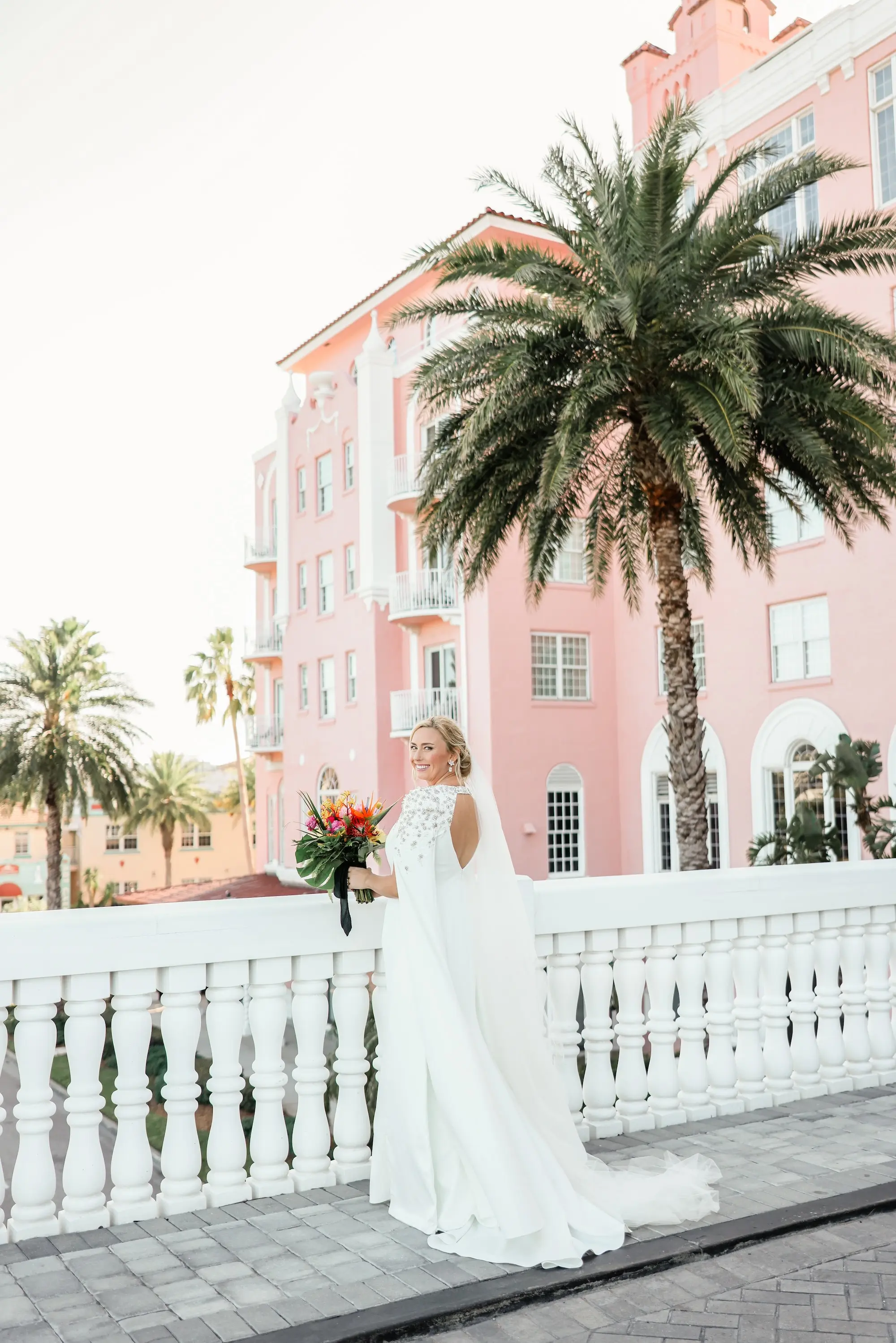 8Luxurious Vibrant Tropical Florida Wedding - Vibrant, Tropical St. Pete Beach Wedding | The Don CeSar Bride Wedding Portrait | St Pete Hair and Makeup Artist Femme Akoi Beauty Studio