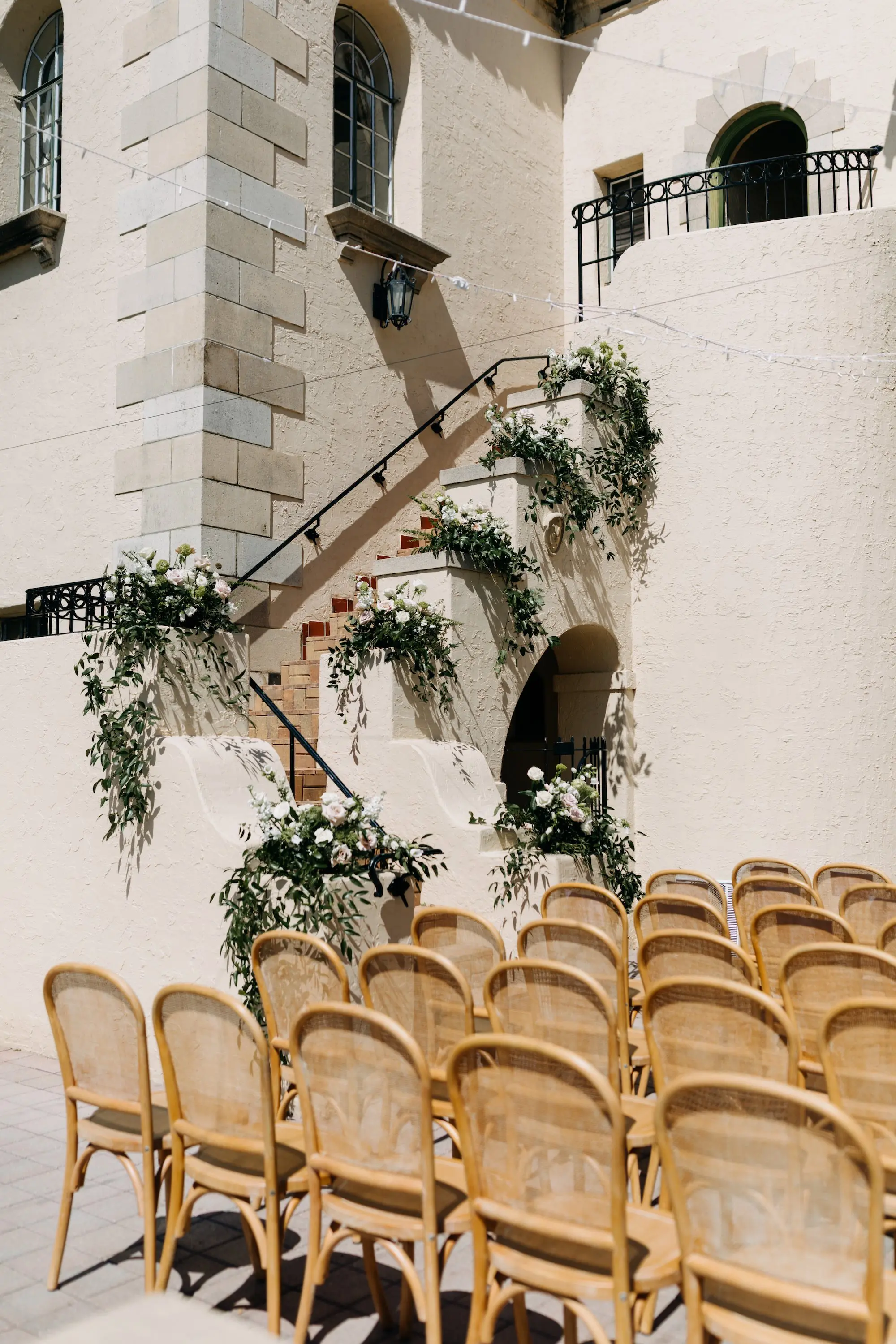 Romantic Outdoor Waterfront Green Garden Wedding Ceremony Decor Inspiration | Sarasota Event Venue Powel Crosley Estate