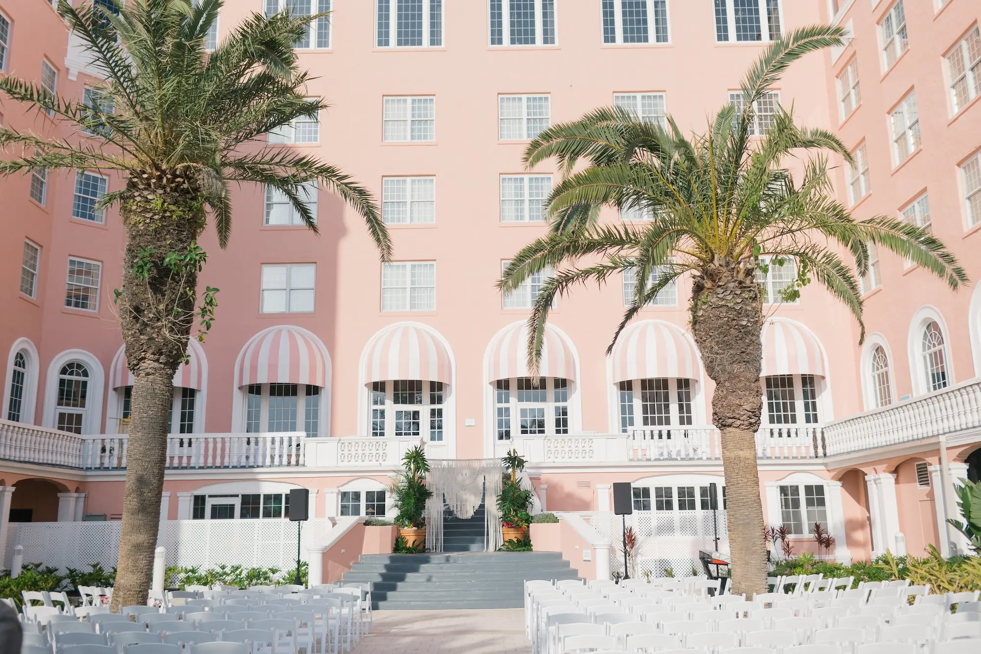 15Tropical Beach Boho Pink and Orange Wedding Inspiration St Pete Venue The Don CeSar - Vibrant, Tropical Boho St. Pete Beach Wedding | The Don CeSar Wedding Ceremony at Historic Pink Palace St Pete Beach Wedding Venue Don CeSar | St Pete Beach Resort Wedding Venue