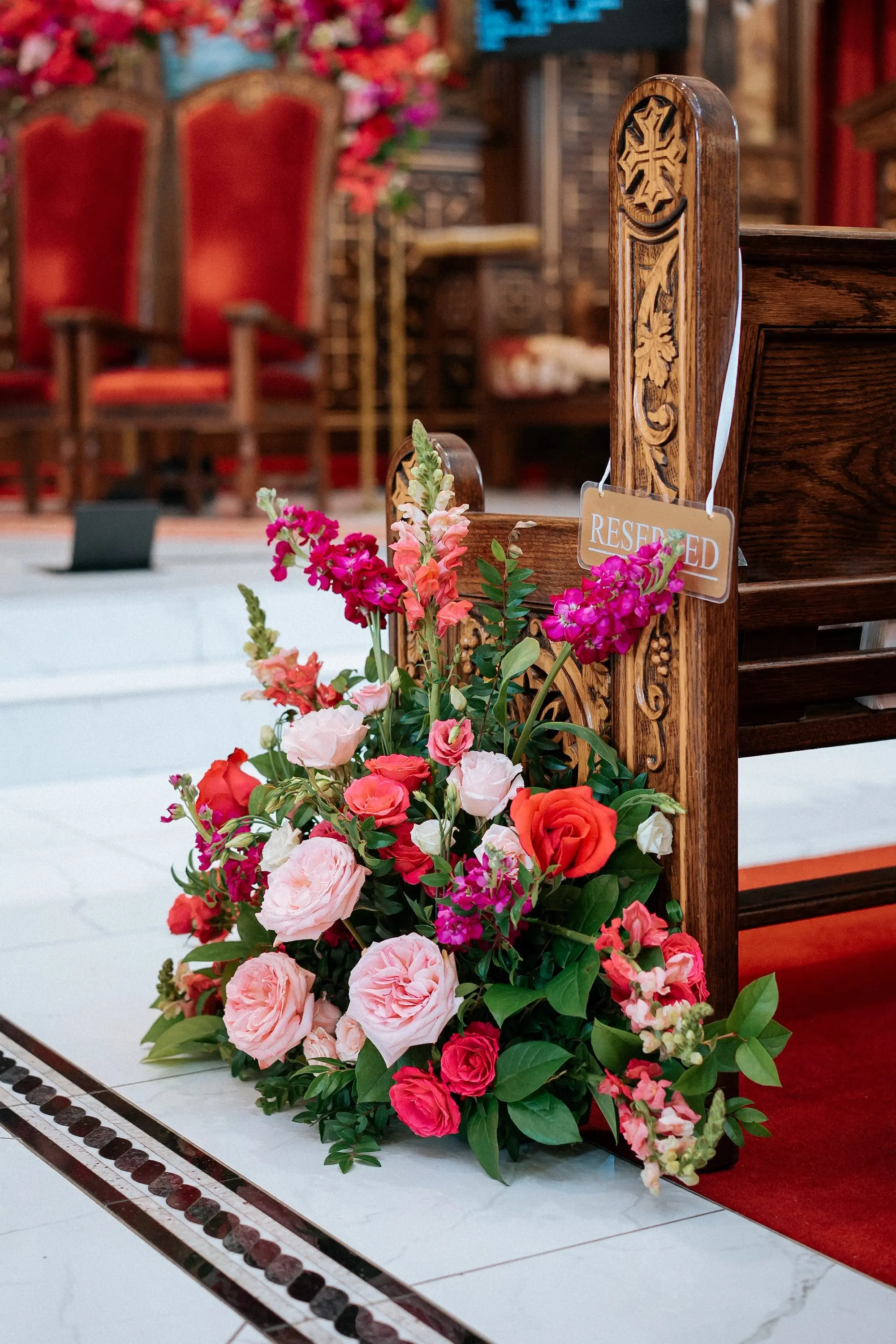Glamorous Pink and Emerald Wedding Ceremony Floral Aisle Decor Ideas | Tampa Bay Florist Save The Date Florida