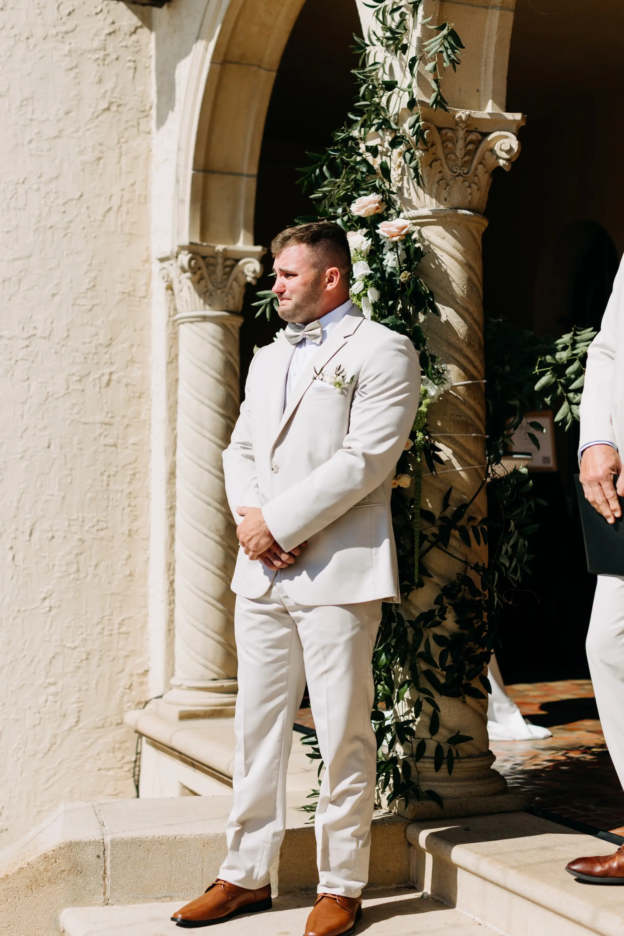 Groom's Reaction to Bride Walking Down Wedding Aisle