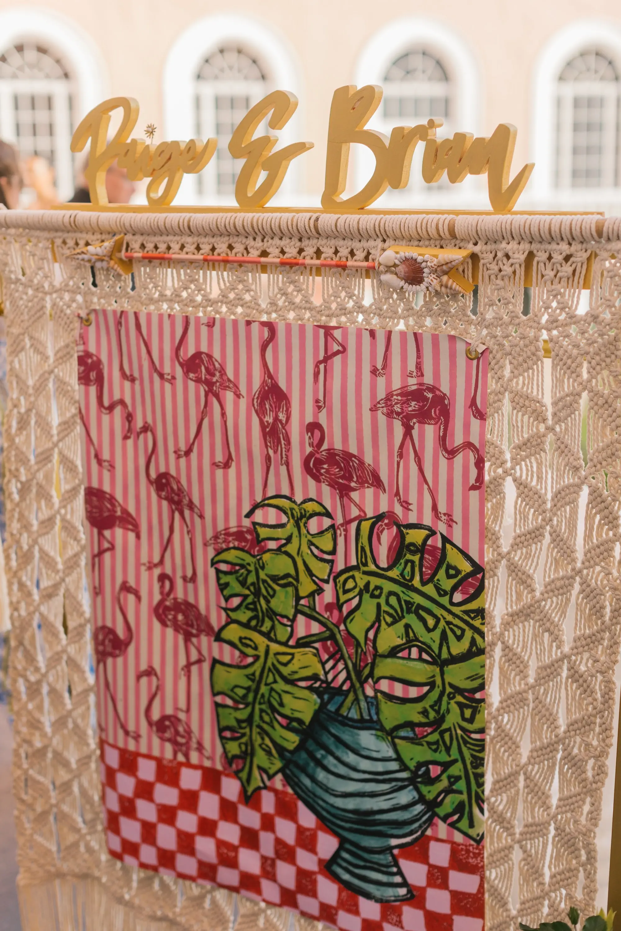 18Tropical Beach Boho Pink and Orange Wedding Inspiration - Vibrant, Tropical Boho St. Pete Beach Wedding | The Don CeSar Boho Beach Macrame Wedding Reception Decor Inspiration | Tampa Bay Planner EventFull Weddings