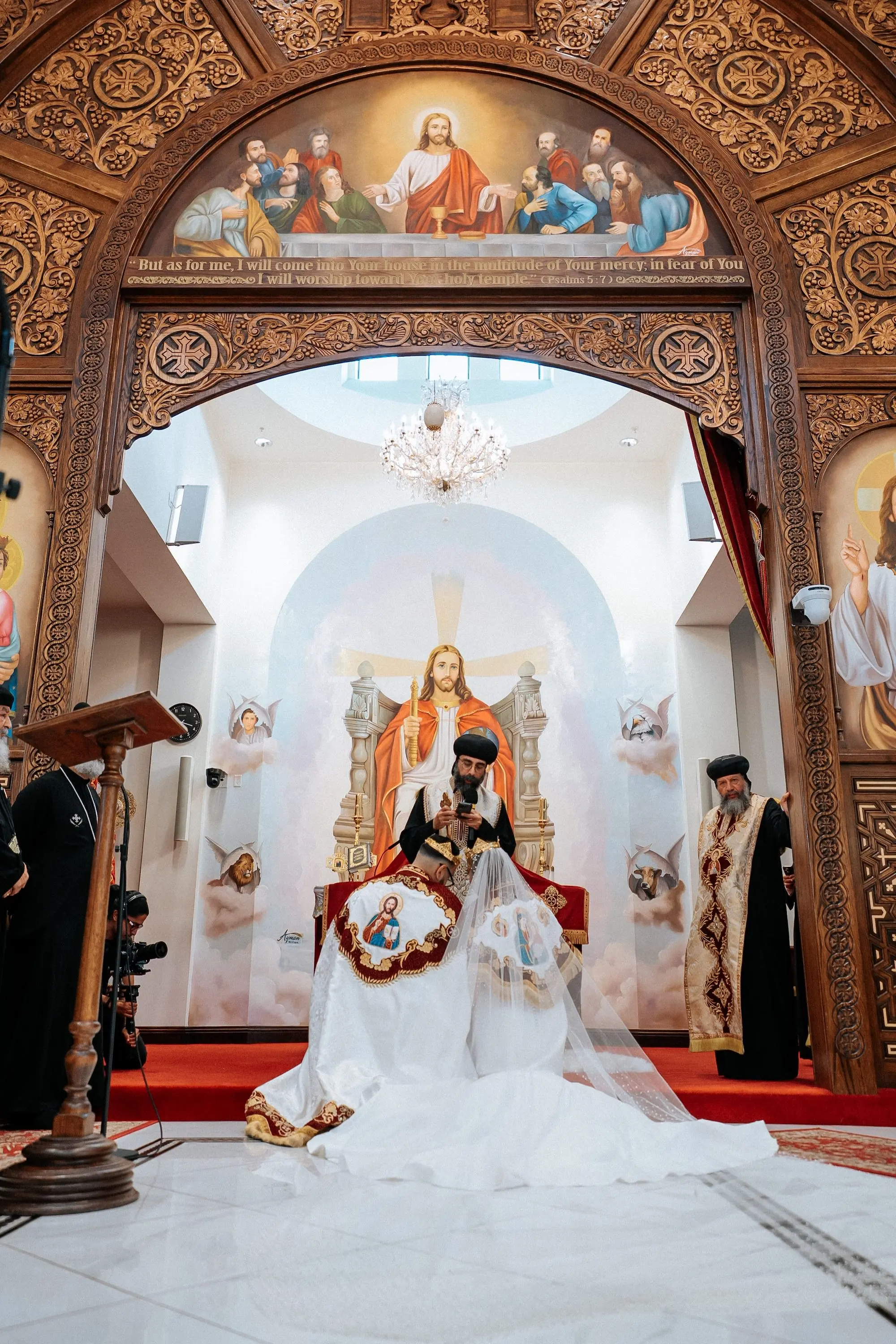 Bride and Groom Wedding Portrait | Tampa Bay Event Venue St Verena Coptic Orthodox Church