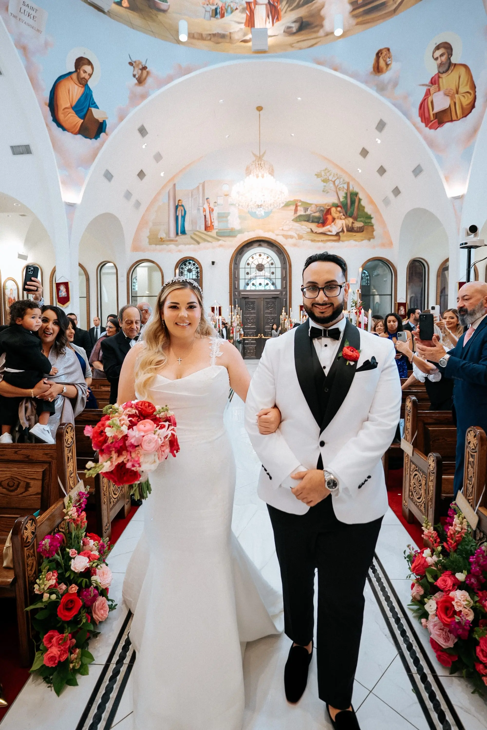 Bride and Groom Wedding Portrait | Tampa Bay Event Venue St Verena Coptic Orthodox Church