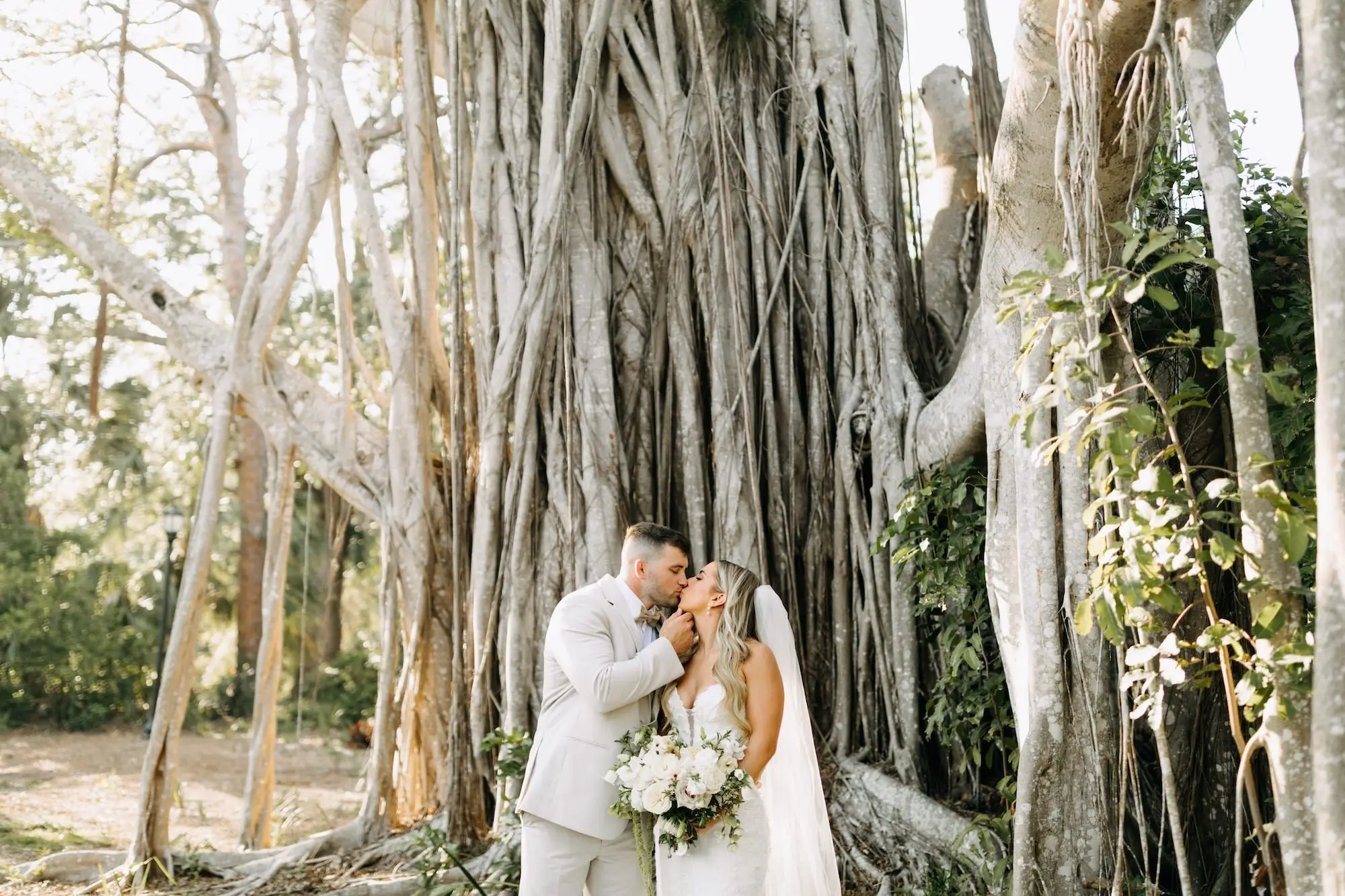 21Romantic Outdoor Waterfront Green Garden Wedding Inspiration - “Best Of” 2025: Wedding Portraits Bride and Groom Wedding Portrait | Sarasota Photographer Amber McWhorter Photography