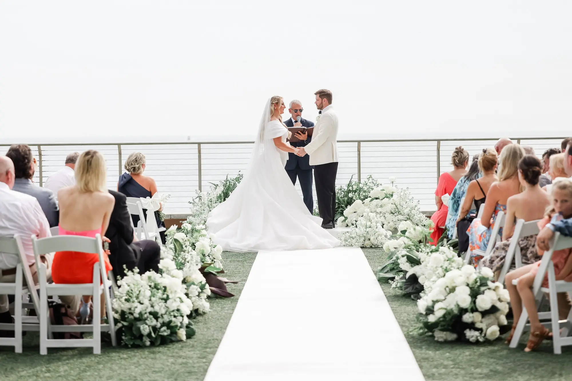 Elegant Black and White Clearwater Beach Wedding | Opal Sands