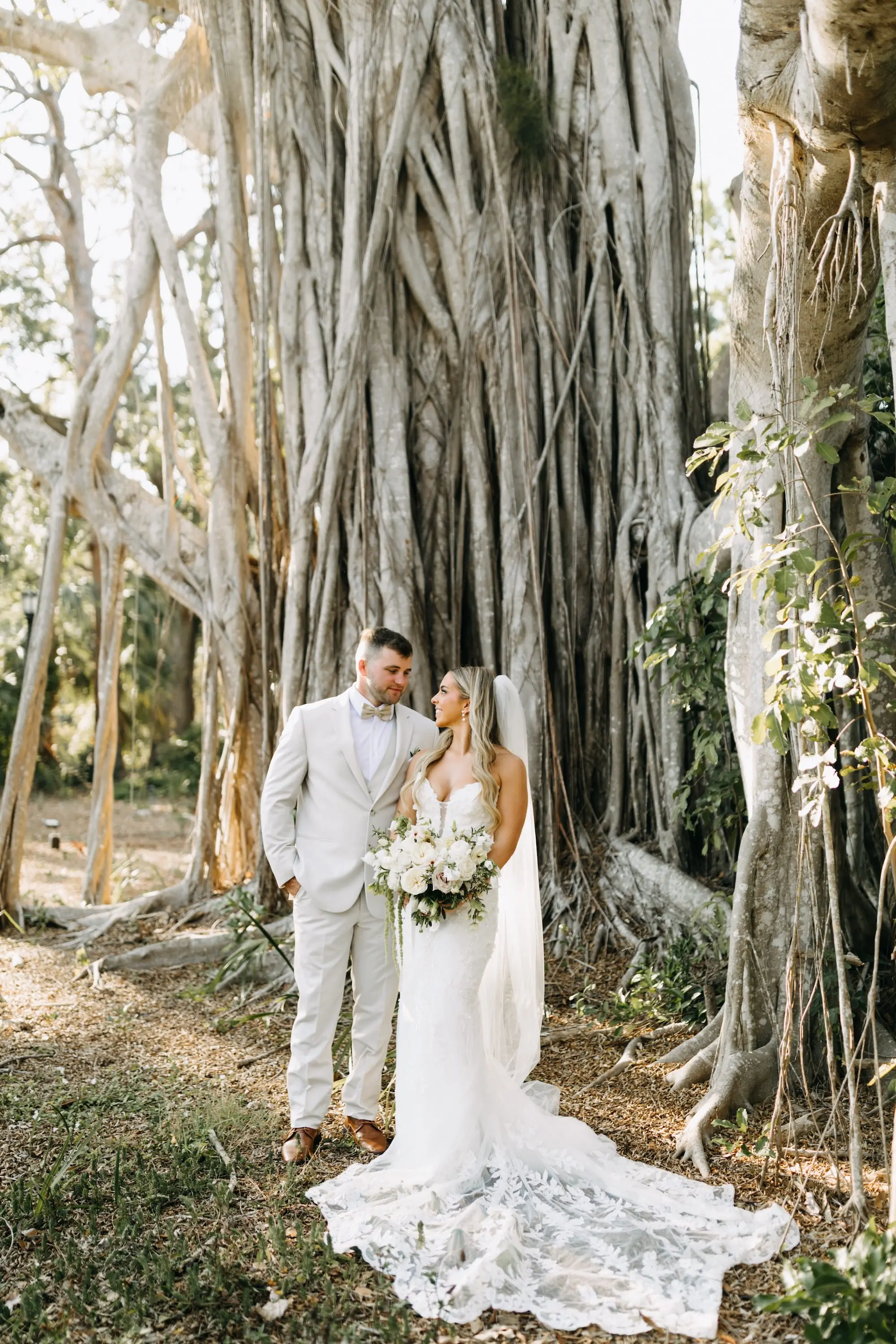 22Romantic Outdoor Waterfront Green Garden Wedding Inspiration - “Best Of” 2025: Wedding Portraits Bride and Groom Wedding Portrait | Sarasota Photographer Amber McWhorter Photography