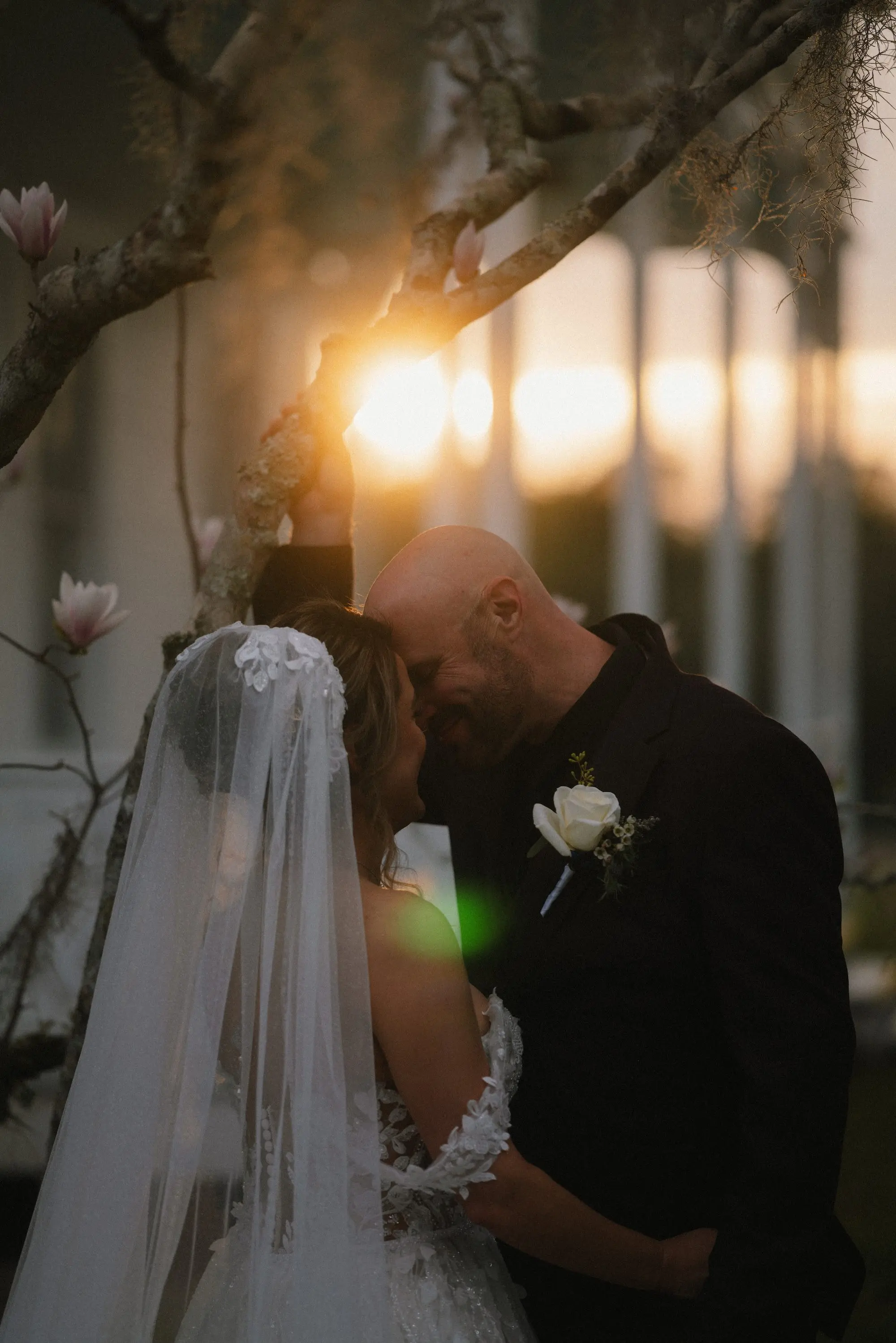 23Romantic Purple and Red Garden Florida Wedding Ideas - Romantic, Purple and Red Brooksville Wedding | Saxon Manor Bride and Groom Wedding Portrait