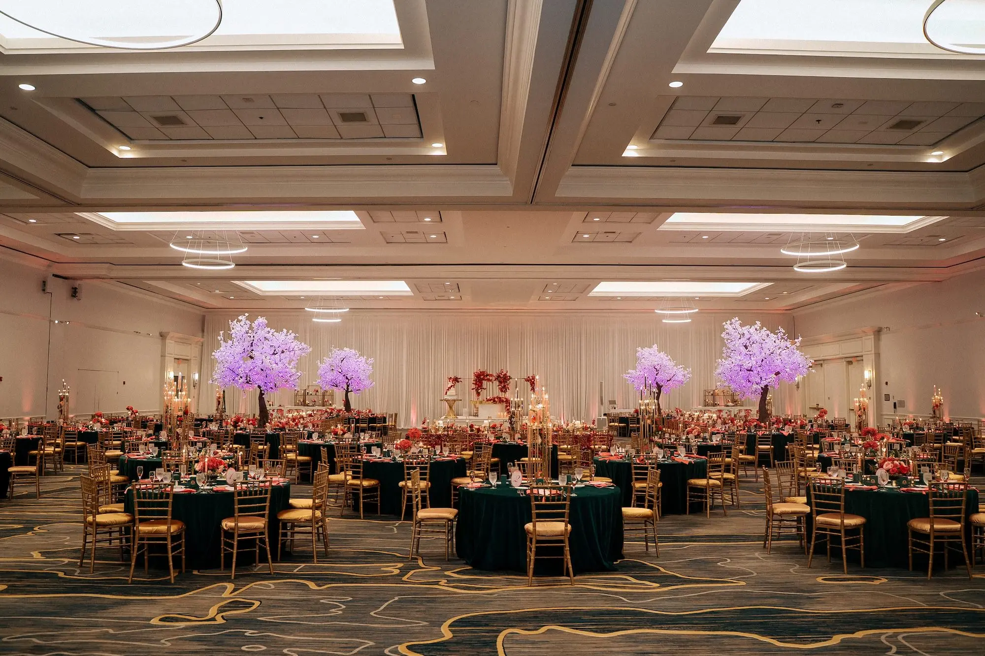 Glamorous Red and Pink Downtown Tampa Wedding | Marriott Water Street