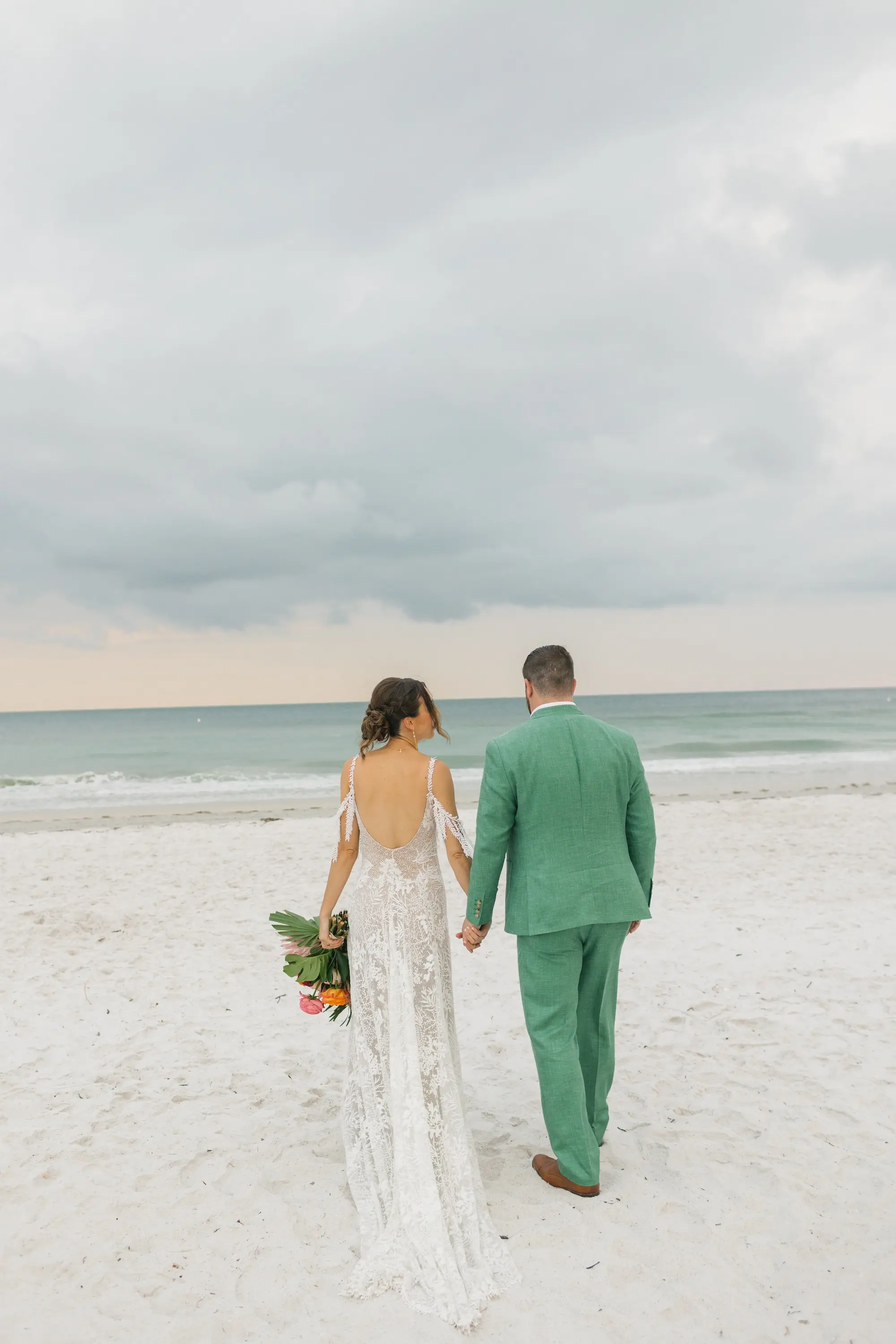 28Tropical Beach Boho Pink and Orange Wedding Inspiration - Vibrant, Tropical Boho St. Pete Beach Wedding | The Don CeSar Bride and Groom St Pete Beach Wedding Portrait