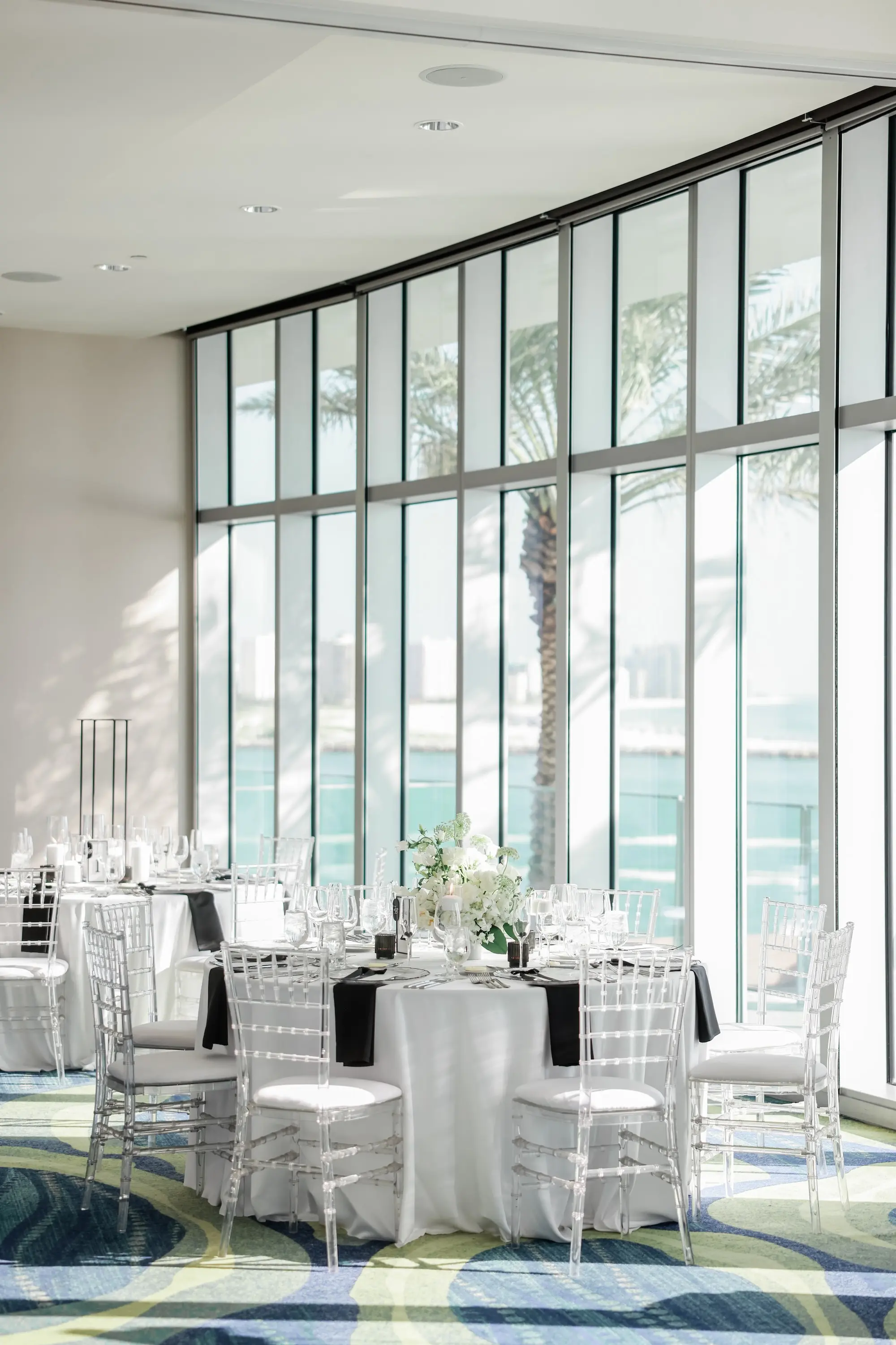 Chic Black and White Wedding Reception Decor Inspiration | Tampa Bay Rentals Gabro Event Services | Clearwater Venue Opal Sands