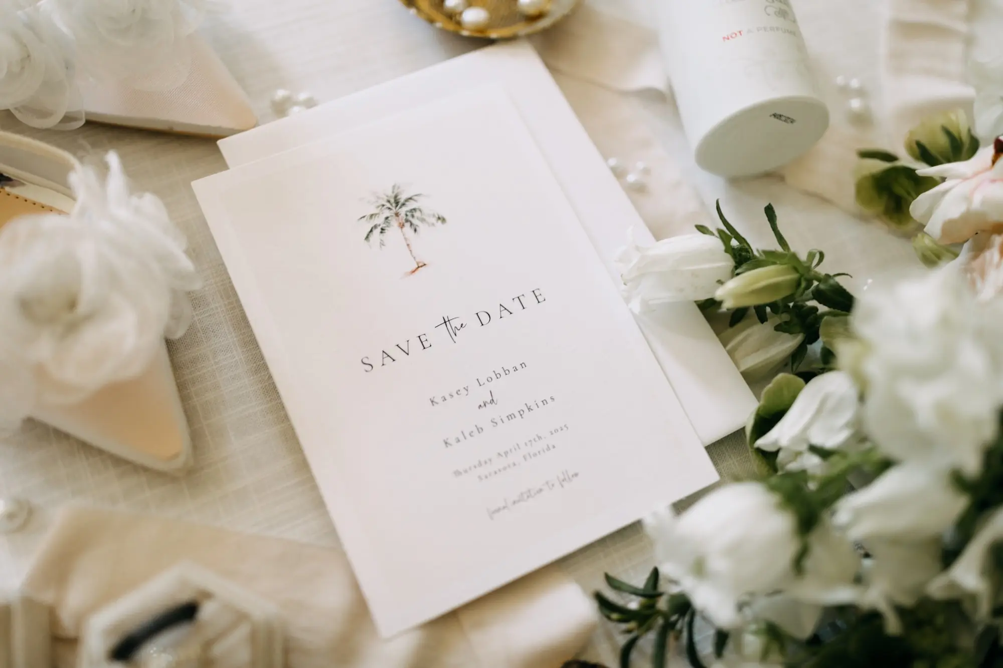 Tropical Save The Date Wedding Card Inspiration