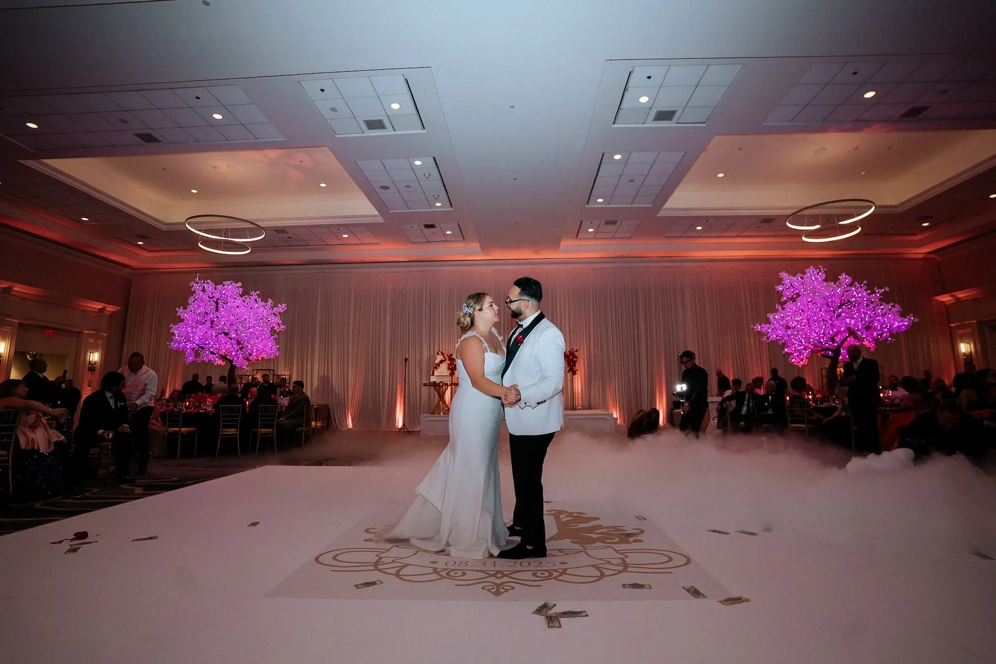 Bride and Groom First Dance Wedding Portrait | Event Venue Tampa Marriott Water Street