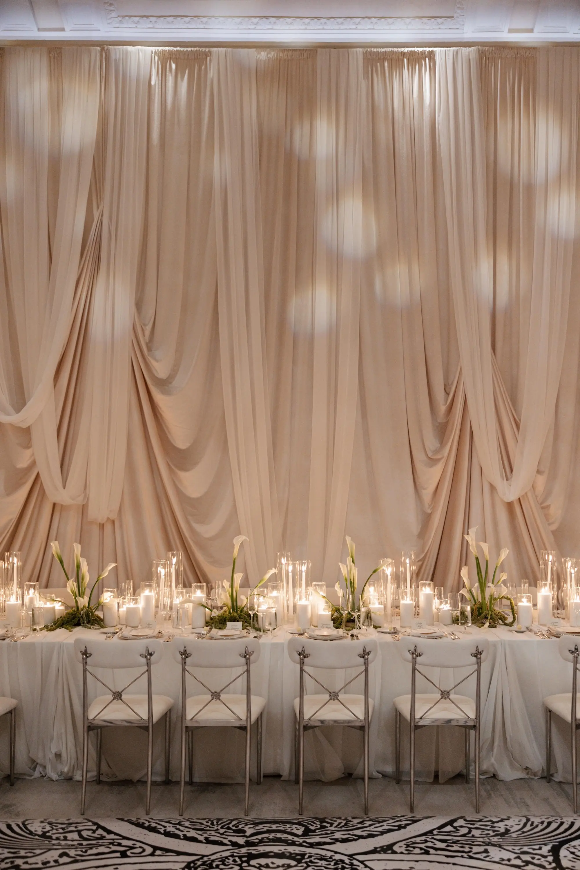 46Elegant Cream Vintage Wedding Inspiration - Luxurious, Neutral Downtown St. Pete Wedding | The Vinoy Elegant Cream Vintage Wedding Reception Decor Inspiration