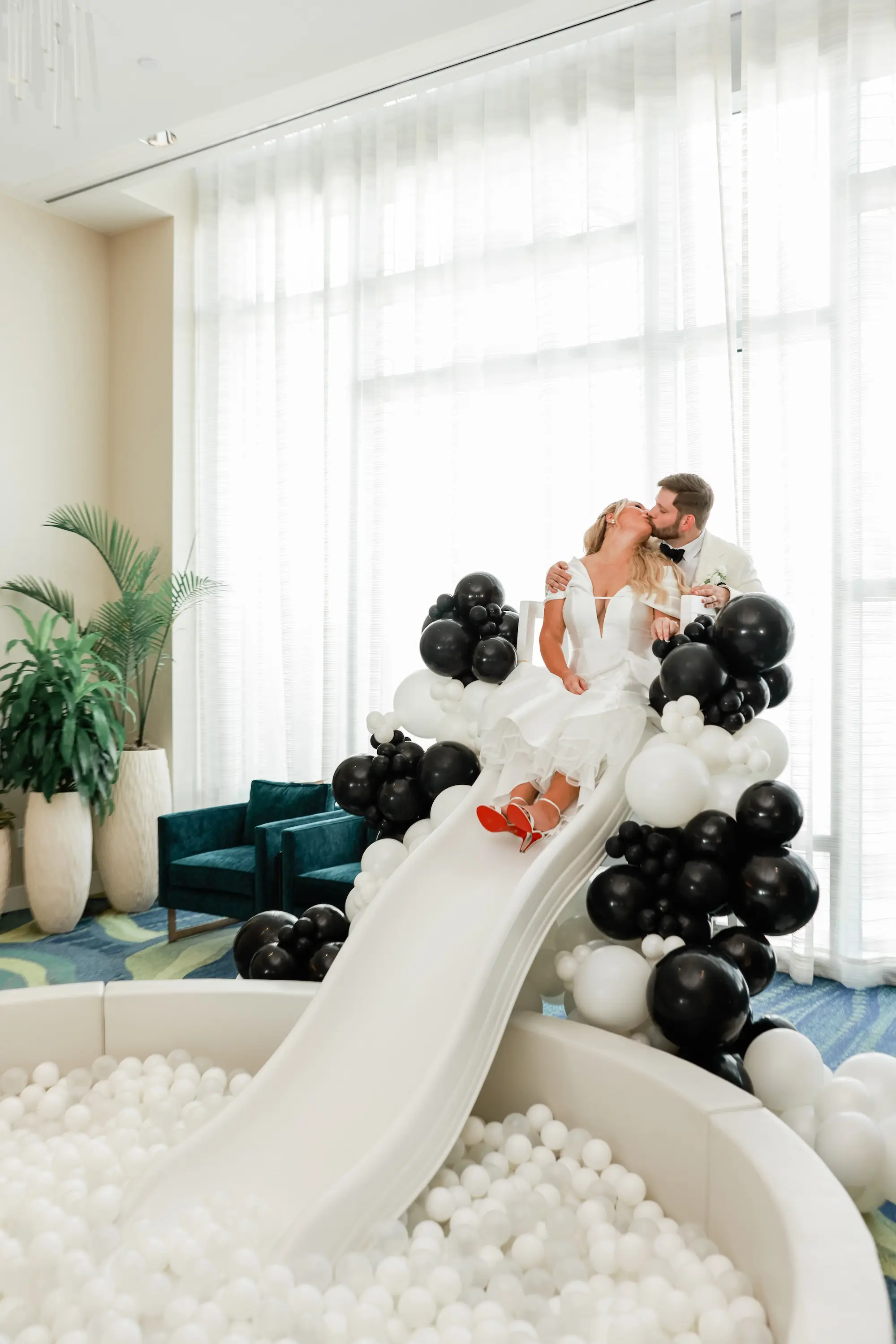 Bride and Groom Ball Pit Wedding Portrait | Tampa Bay Photographer Lifelong Photography Studio