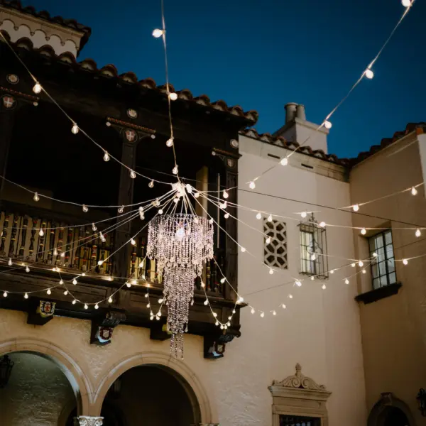 Elegant European Florida Outdoor Wedding Reception Venue Inspiration | Outdoor Chandelier Reception Decor Ideas | Sarasota Wedding Venue Powel Crosely Estate