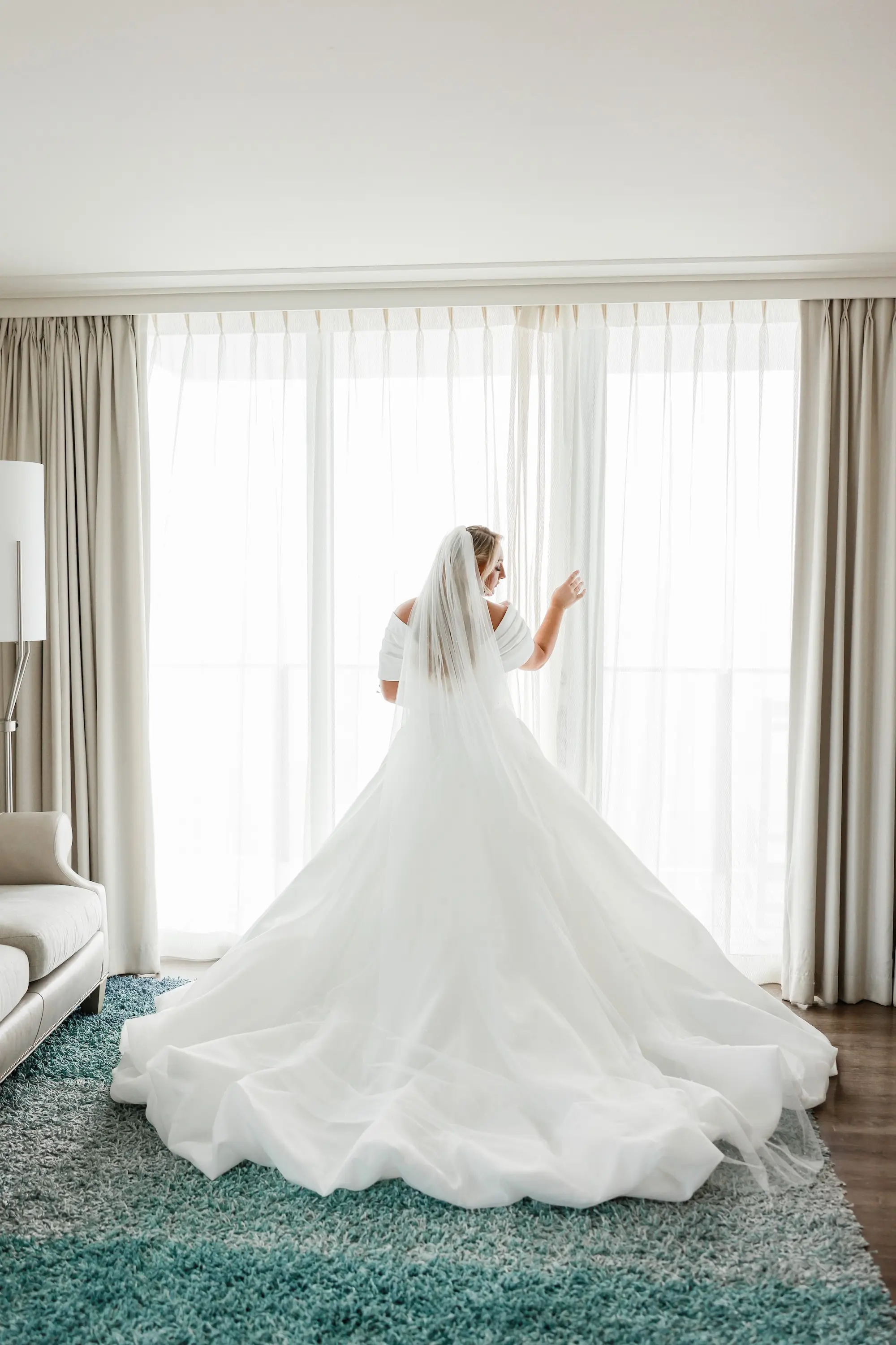 Bride Wedding Portrait | White Pronovias Wedding Dress Inspiration | Tampa Bay Boutique Truly Forever Bridal | Clearwater Hair and Makeup Artist Adore Bridal Hair and Makeup