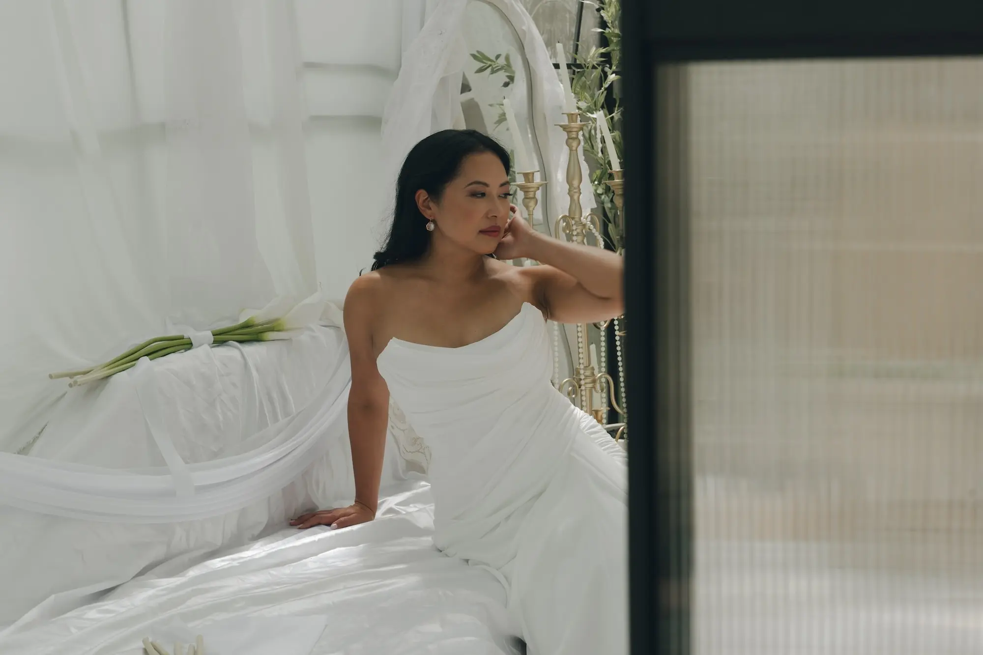 Moody Elegant Greenhouse Wedding Inspiration | Tampa Photographer Amber Yonker Photography Dresses Truly Forever Bridal