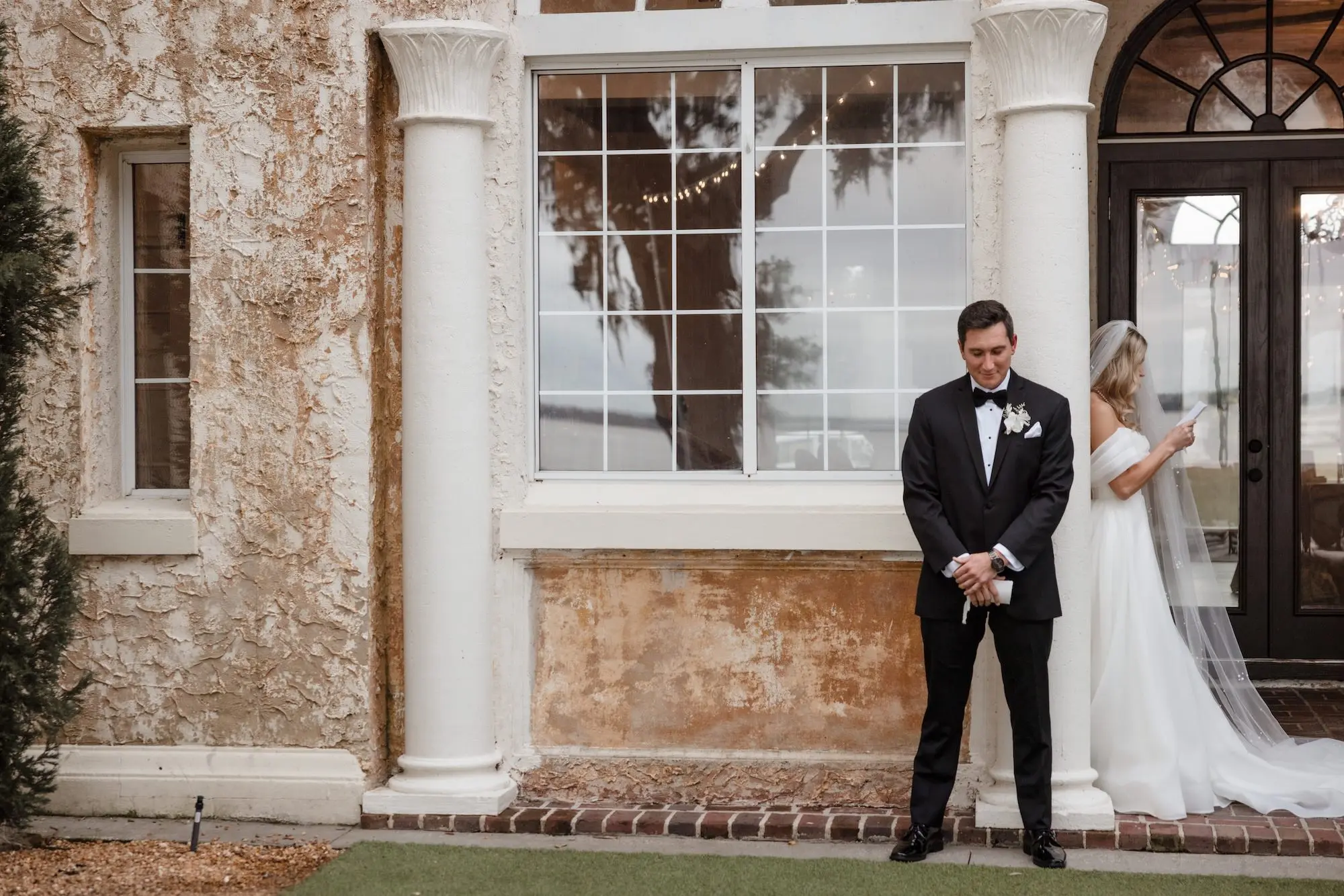 14Timeless Vintage Champagne Wedding Inspiration Evoke Photo and Film Central Florida Venue Bella Cosa - Elegant, Neutral Central Florida Wedding | Bella Cosa Bride and Groom Private Vows Wedding Portrait | Tampa Bay Photographer Evoke Photo and Film