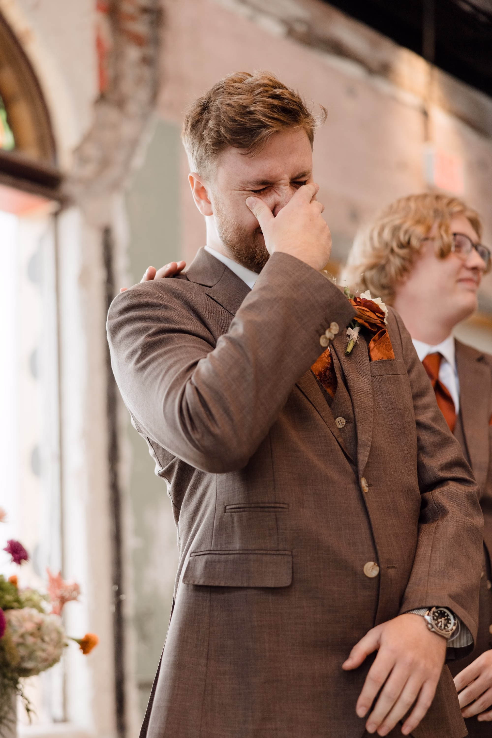 Groom's Reaction to Bride Walking Down Wedding Ceremony Aisle | Tampa Bay Photographer Evoke Photo and Film