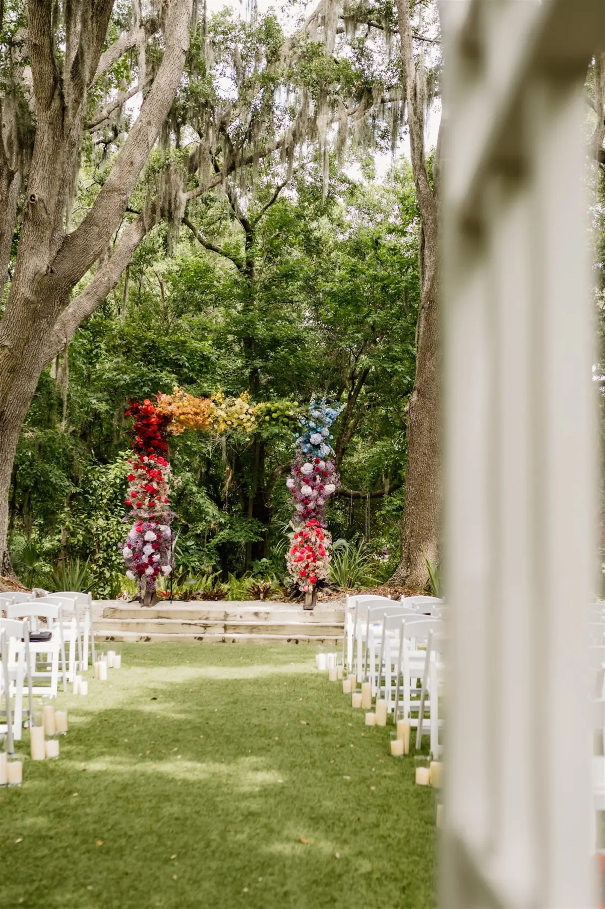 19Colorful Pride Rainbow Wedding Ideas - Colorful, Same-Sex Wedding | The Secret Garden at Paradise Spring Colorful Pride Rainbow Wedding Ceremony Decor Inspiration | Tampa Bay Planner Wilder Mind Events