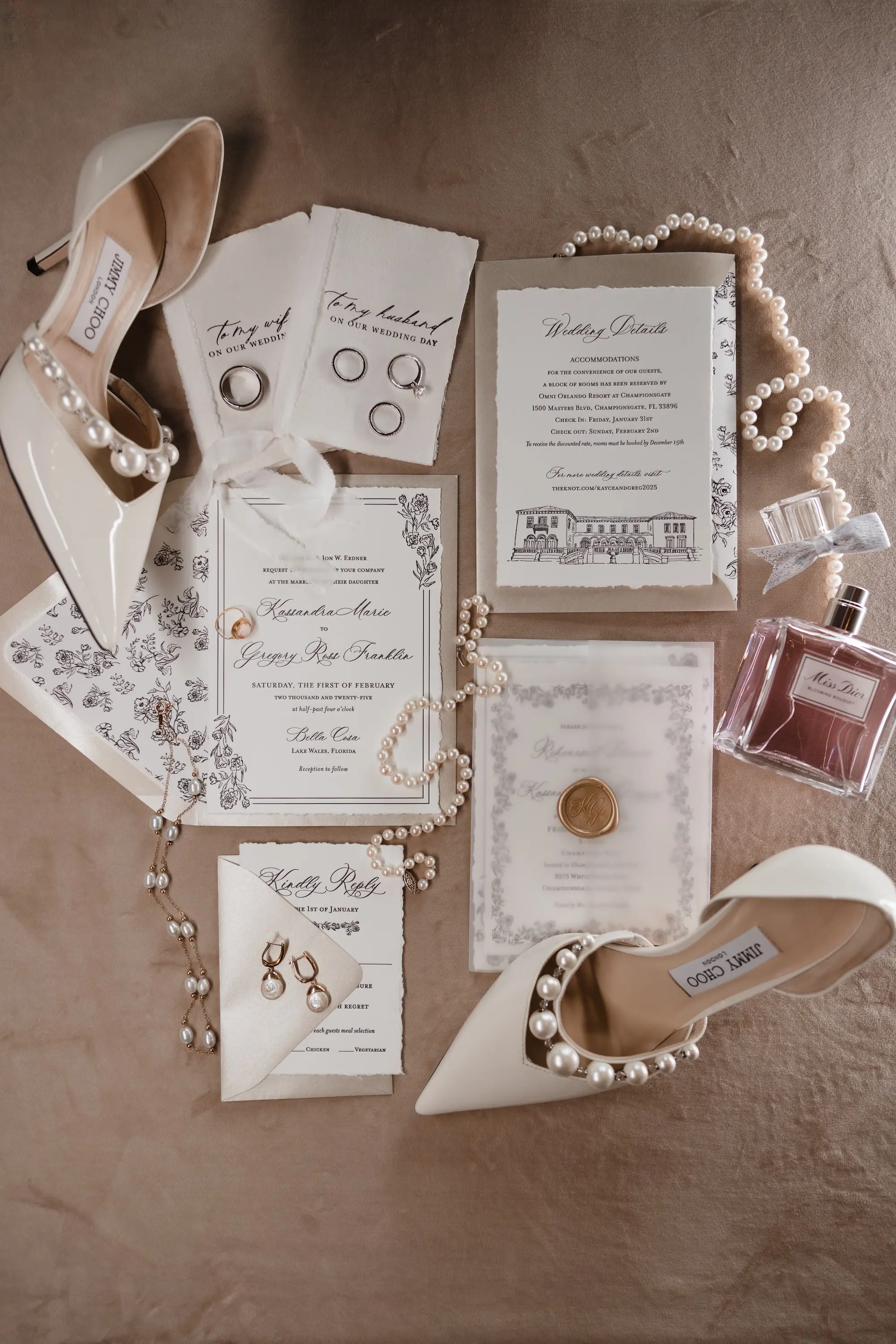 1Timeless Vintage Champagne Wedding Inspiration Evoke Photo and Film - Elegant, Neutral Central Florida Wedding | Bella Cosa Timeless Vintage Champagne Wedding Invitation Suite Ideas